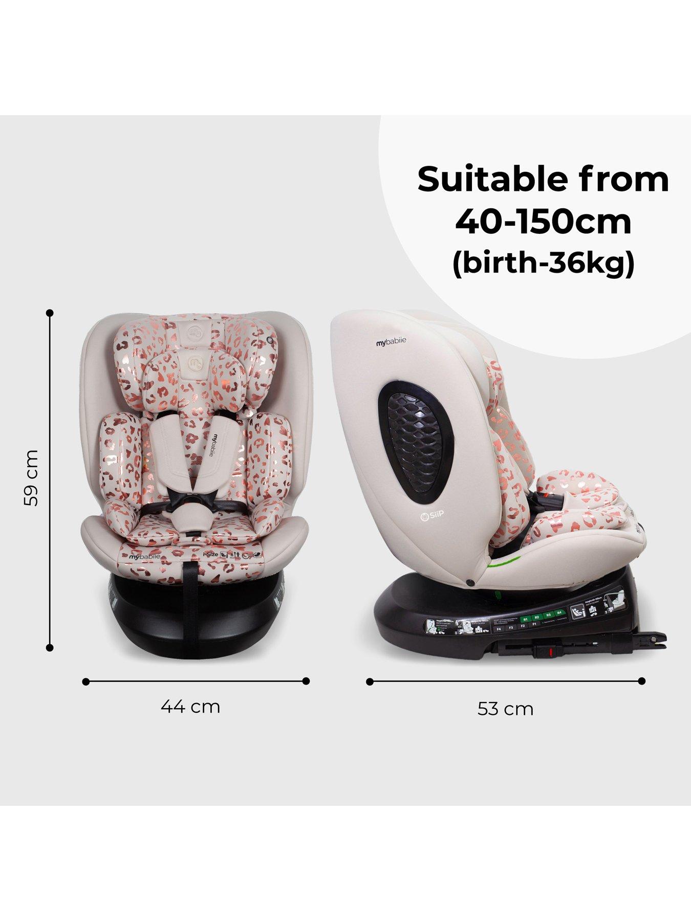 Image 7 of 8 of My Babiie MBCS200 Spin R129 Car Seat with Top Tether - Pink Leopard