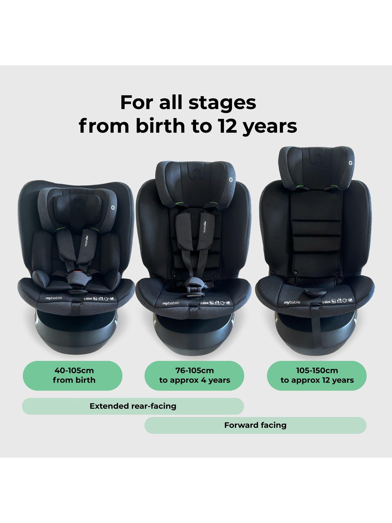 Image 2 of 7 of My Babiie MBCS200 Spin R129 Car Seat with Top Tether - Black
