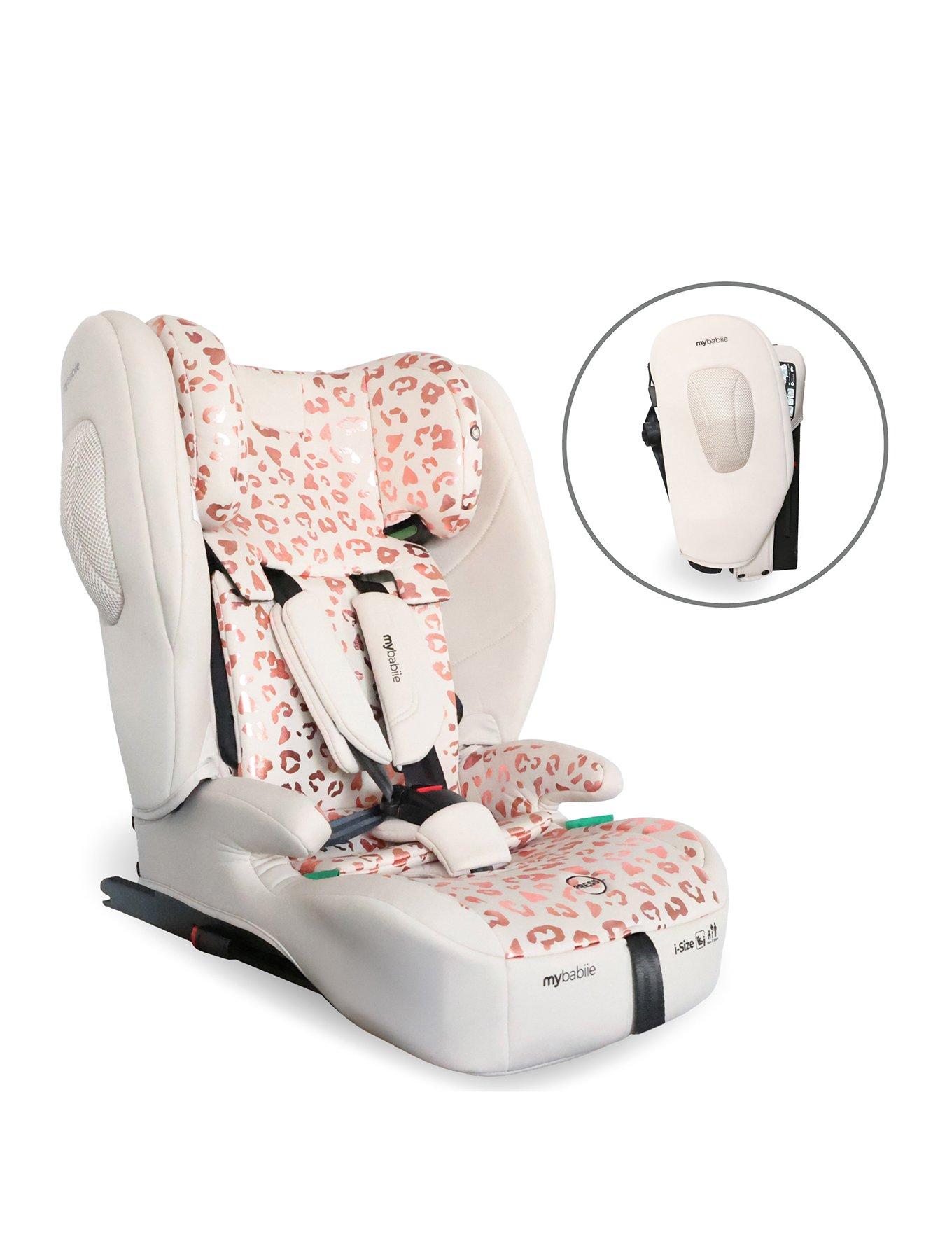 undefined MBCS80 Toddler to Booster Foldable R129 Car Seat with ISOFIX - Pink Leopard