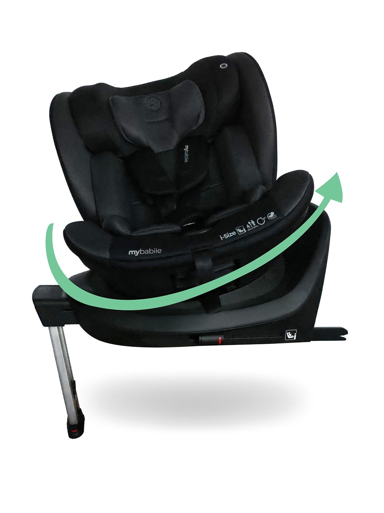 Image 1 of 8 of My Babiie MBCS400 Spin R129 Car Seat with Support Leg - Black