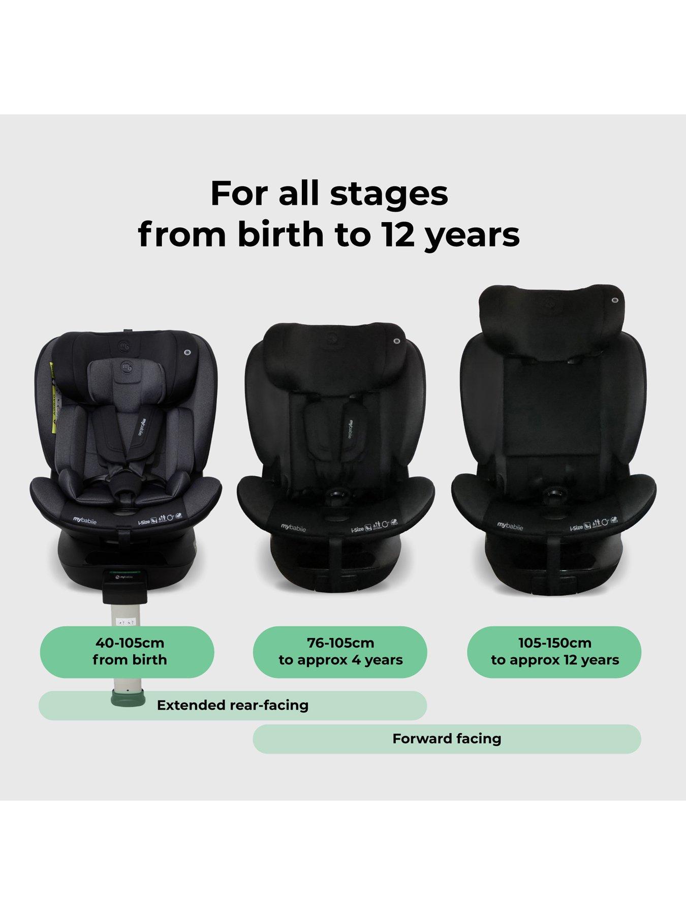 Image 3 of 8 of My Babiie MBCS400 Spin R129 Car Seat with Support Leg - Black