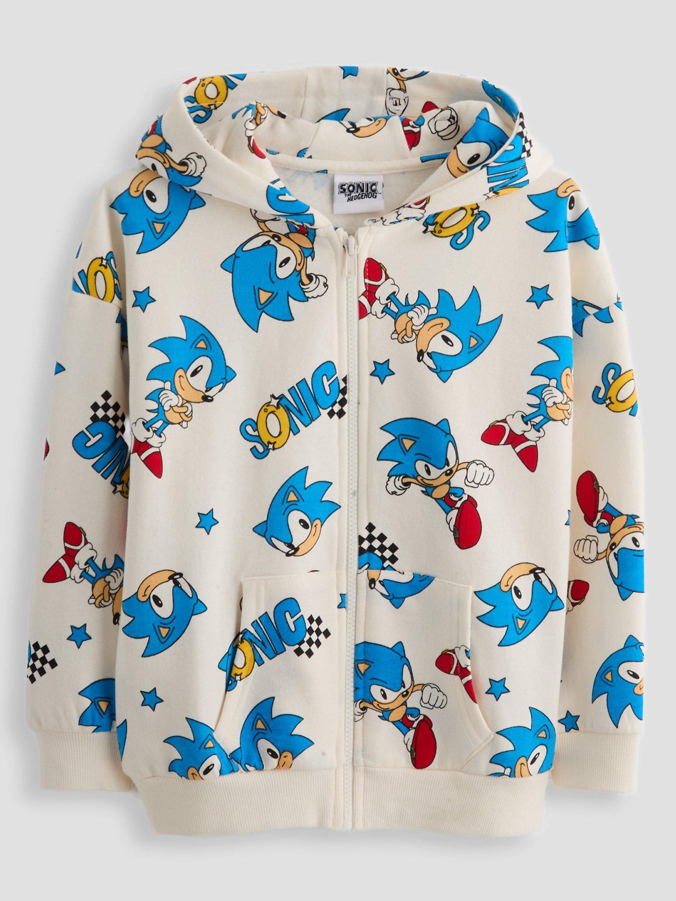 Image 1 of 5 of The Very Collection Sonic Zip Through Hoodie - Cream