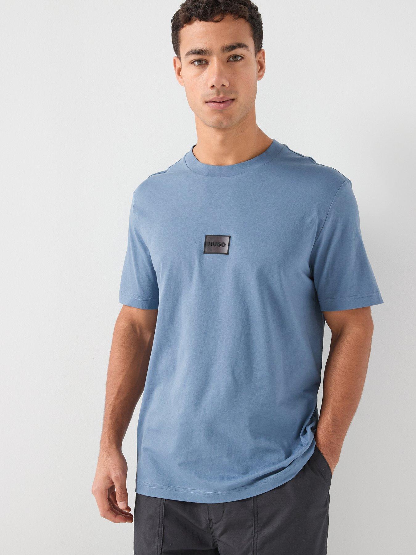 Image 1 of 4 of HUGO Danotie Gradient Badge Logo T-Shirt - Blue