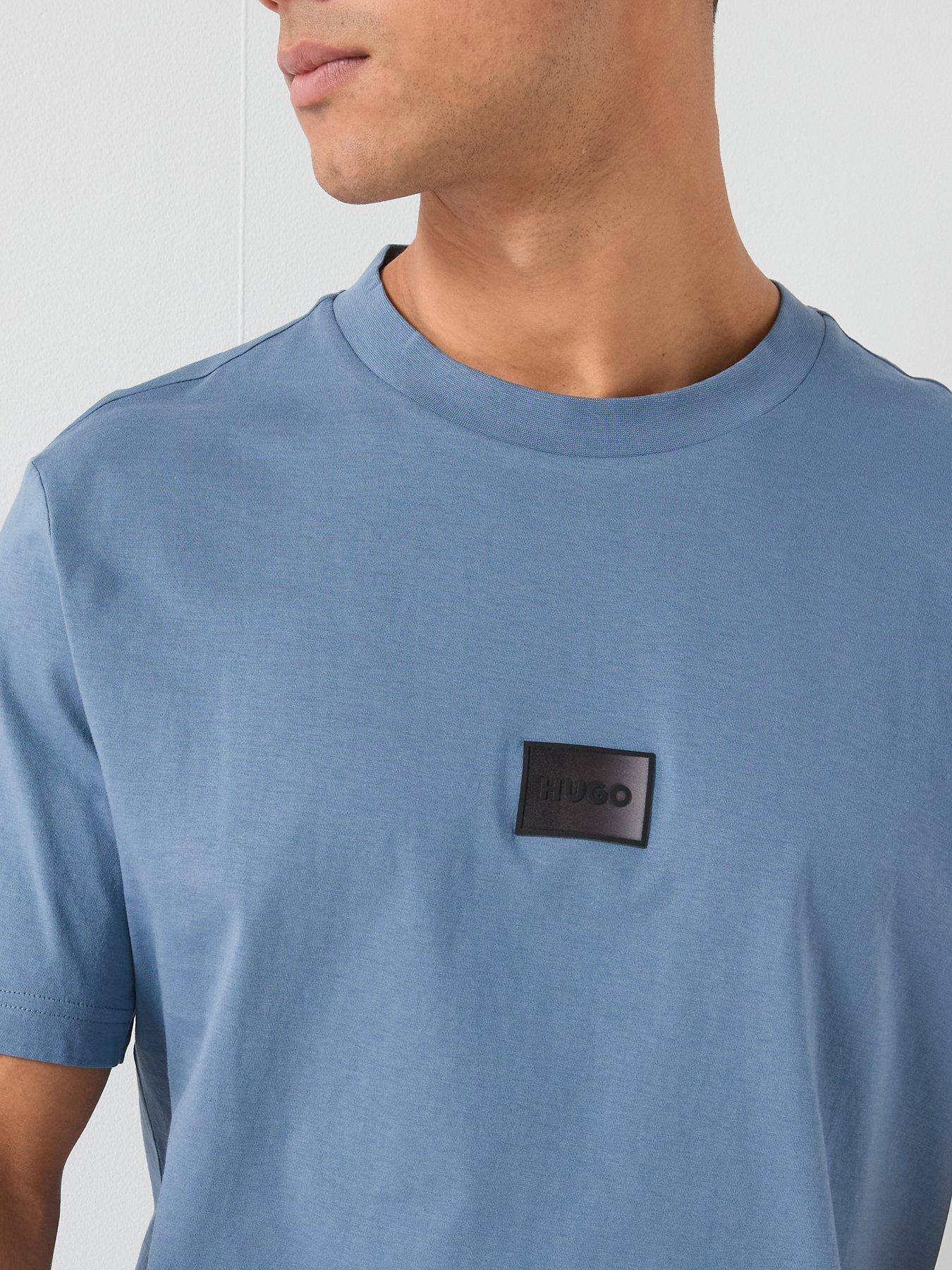 Image 4 of 4 of HUGO Danotie Gradient Badge Logo T-Shirt - Blue