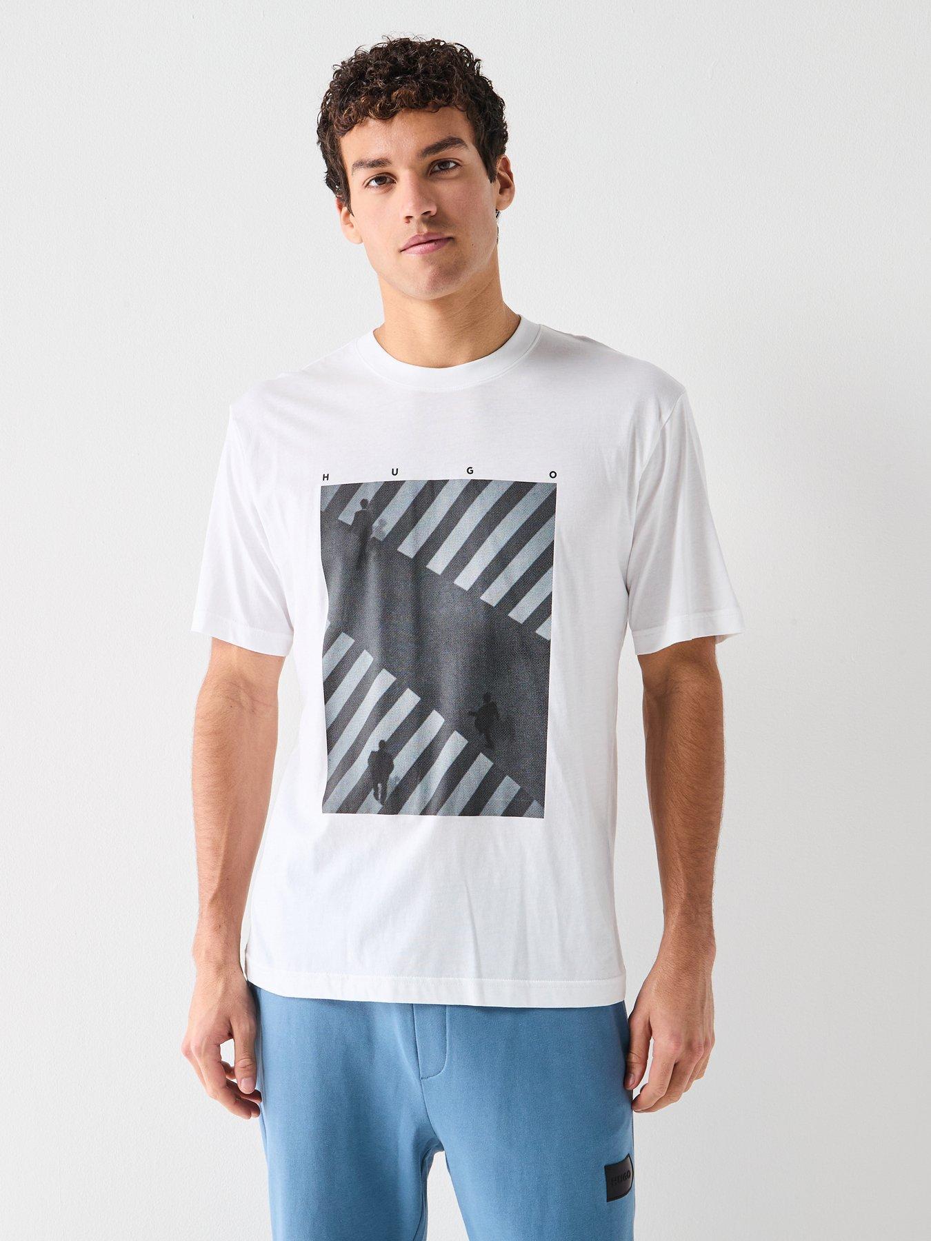 HUGO Dodger Crossing Graphic T-Shirt, White, Size M, Men