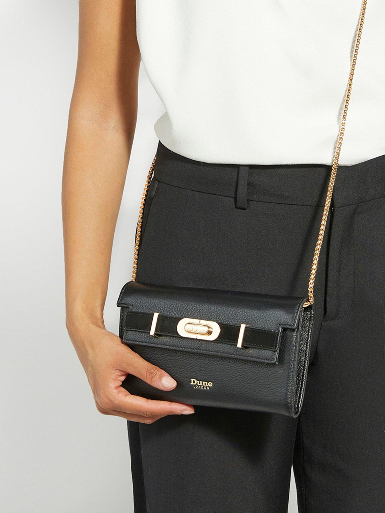 Image 1 of 6 of Dune London Showmance Clutch Purse - Black