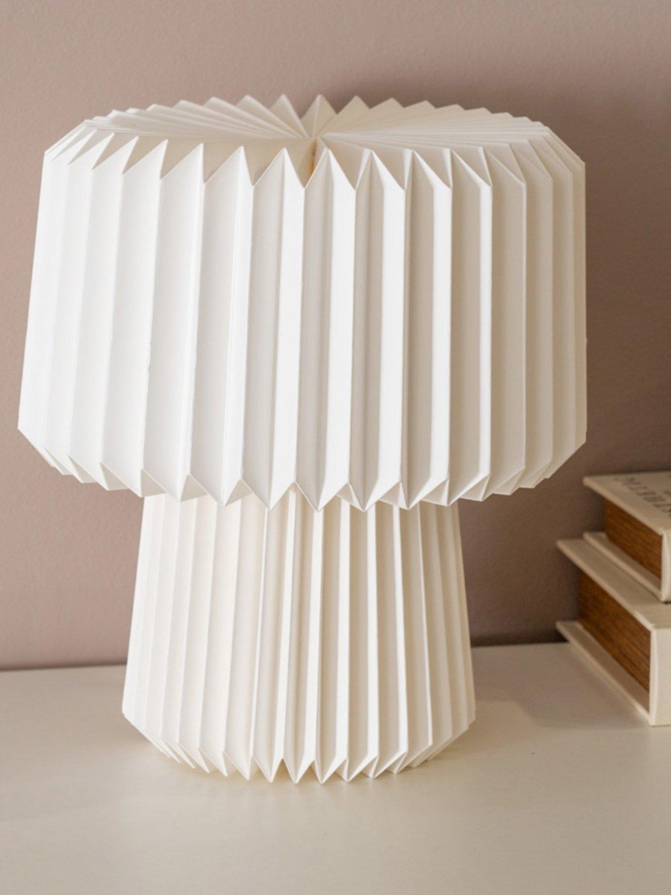 undefined Origami Paper Table Lamp With Braided Flex