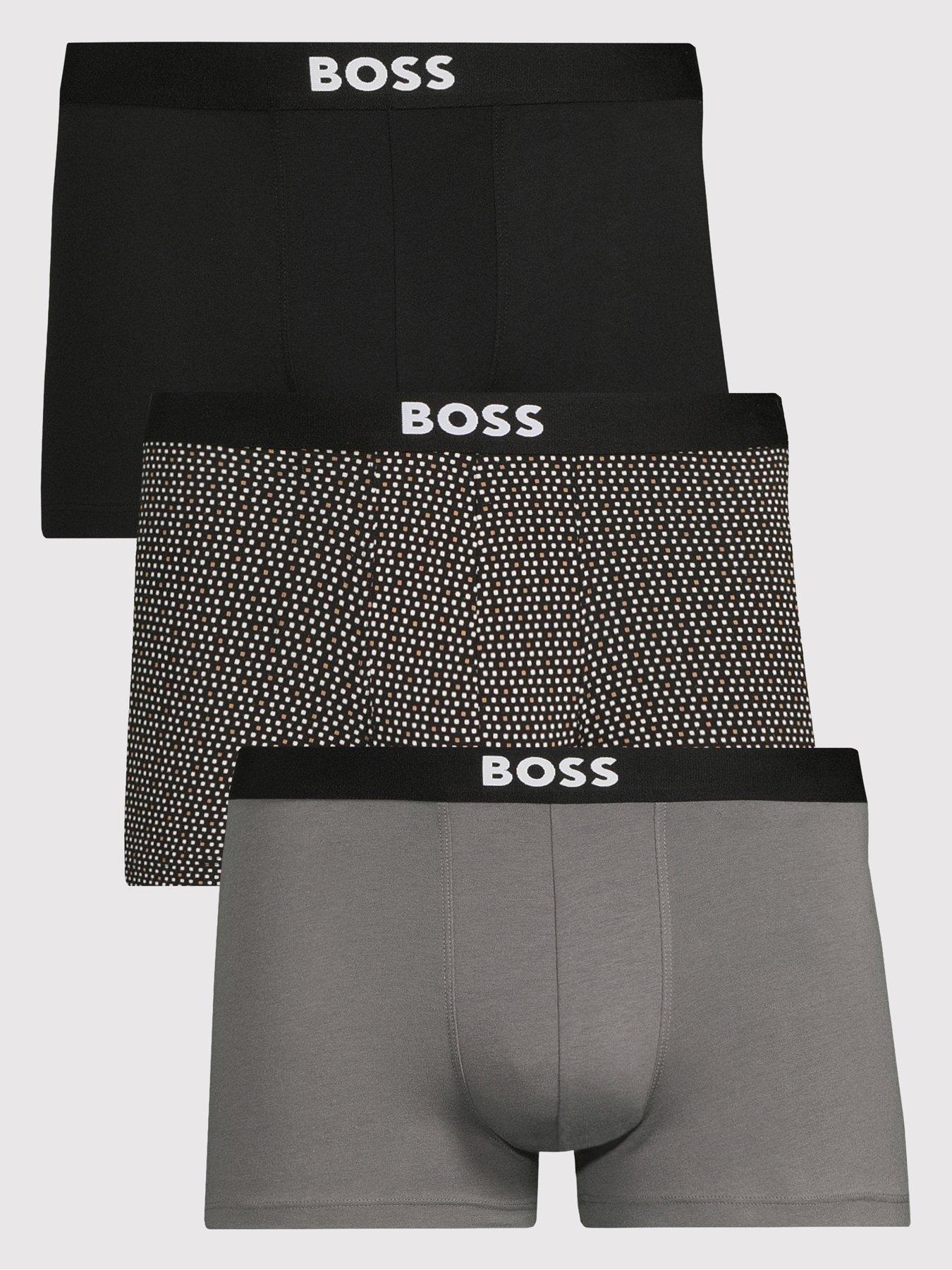 Image 1 of 3 of BOSS Bodywear 3 Pack Deisgn Waistband Trunks - Assorted