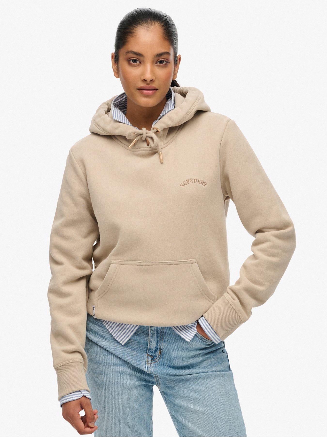 Superdry Essential Logo Embroidered Hoodie - Grey