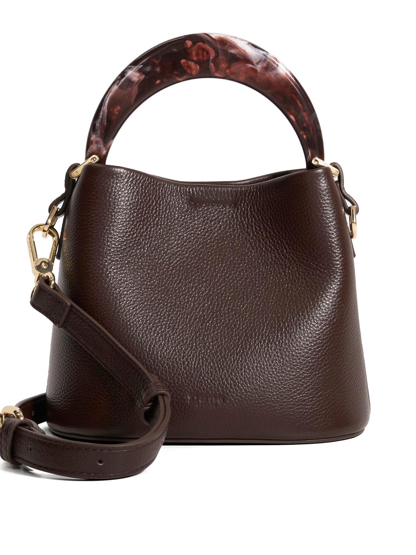 Image 2 of 7 of Dune London Dharla Leather Bucket Bag - Burgundy