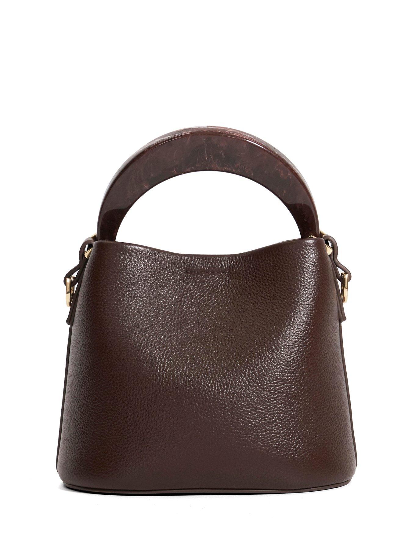 Image 3 of 7 of Dune London Dharla Leather Bucket Bag - Burgundy