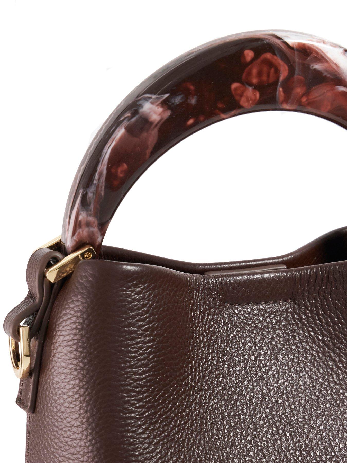 Image 4 of 7 of Dune London Dharla Leather Bucket Bag - Burgundy