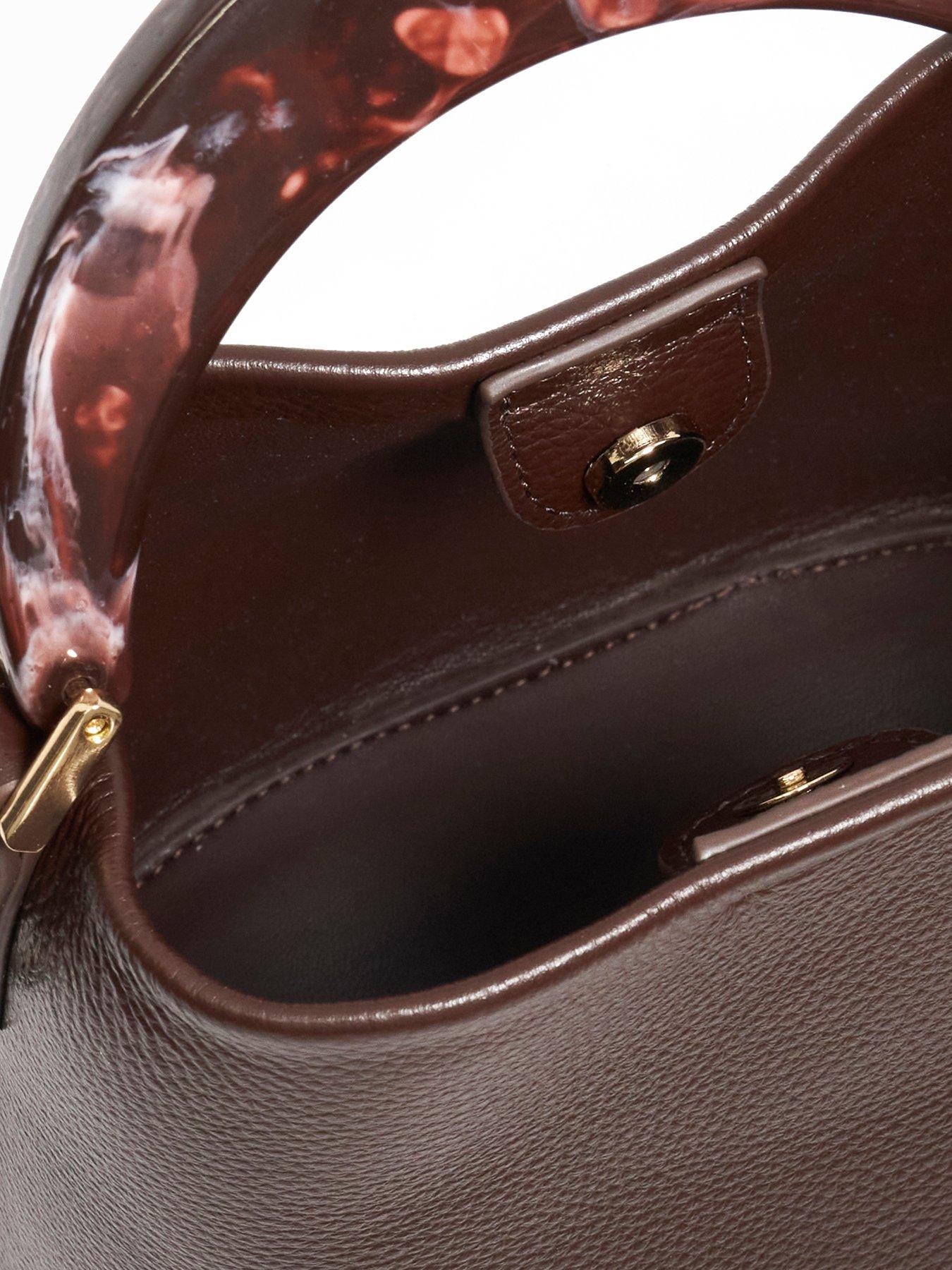 Image 6 of 7 of Dune London Dharla Leather Bucket Bag - Burgundy