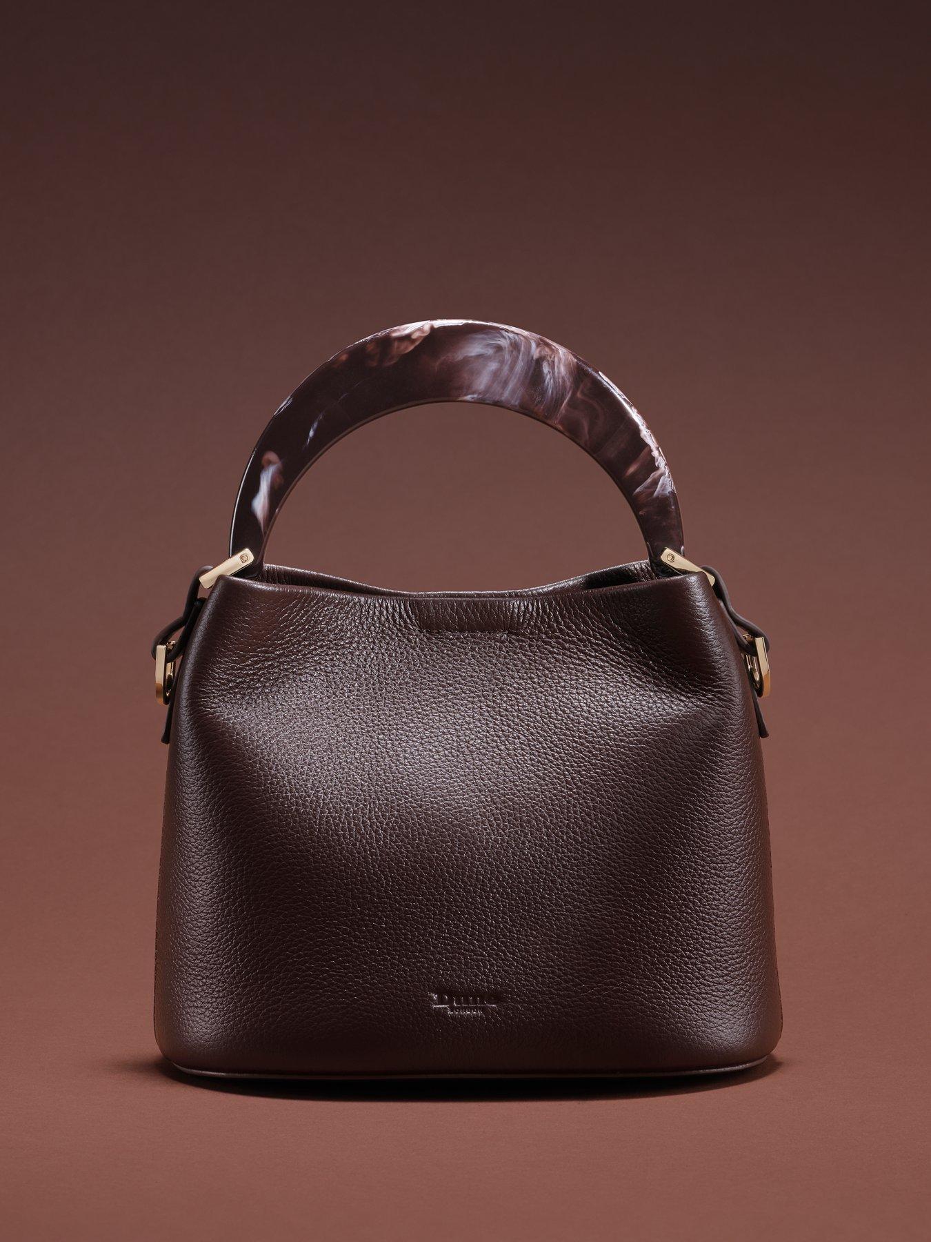 Image 7 of 7 of Dune London Dharla Leather Bucket Bag - Burgundy