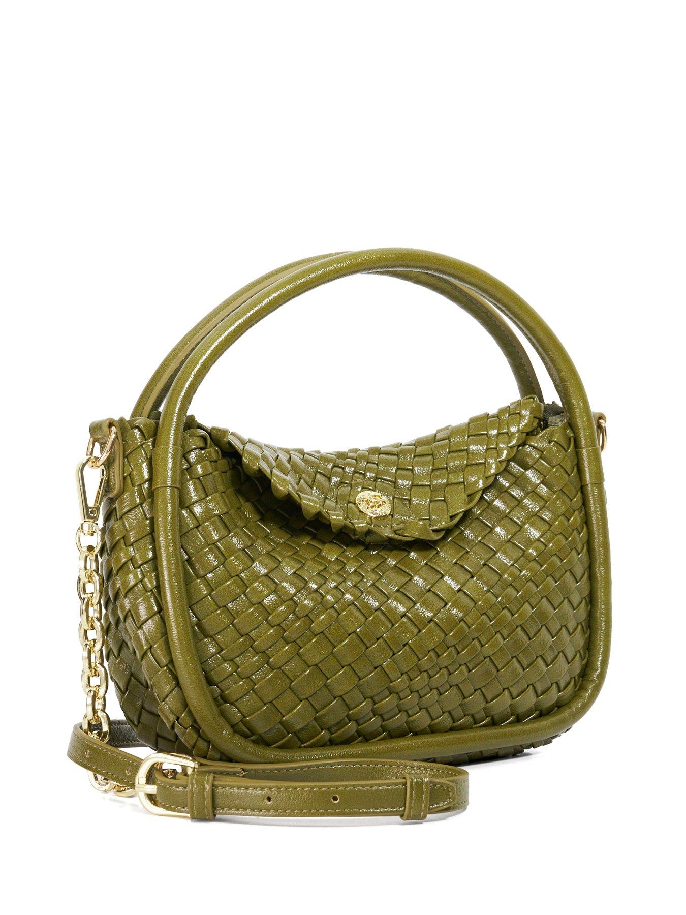 Dune London Dinideliberate Small Woven Bag - Green | Very