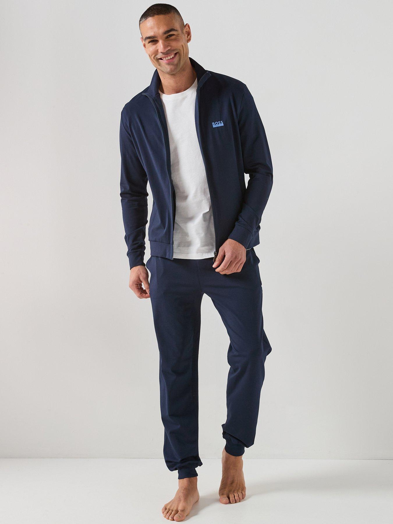 BOSS Bodywear 365 Long Lounge Pyjama Set, Dark Blue, Size L, Men