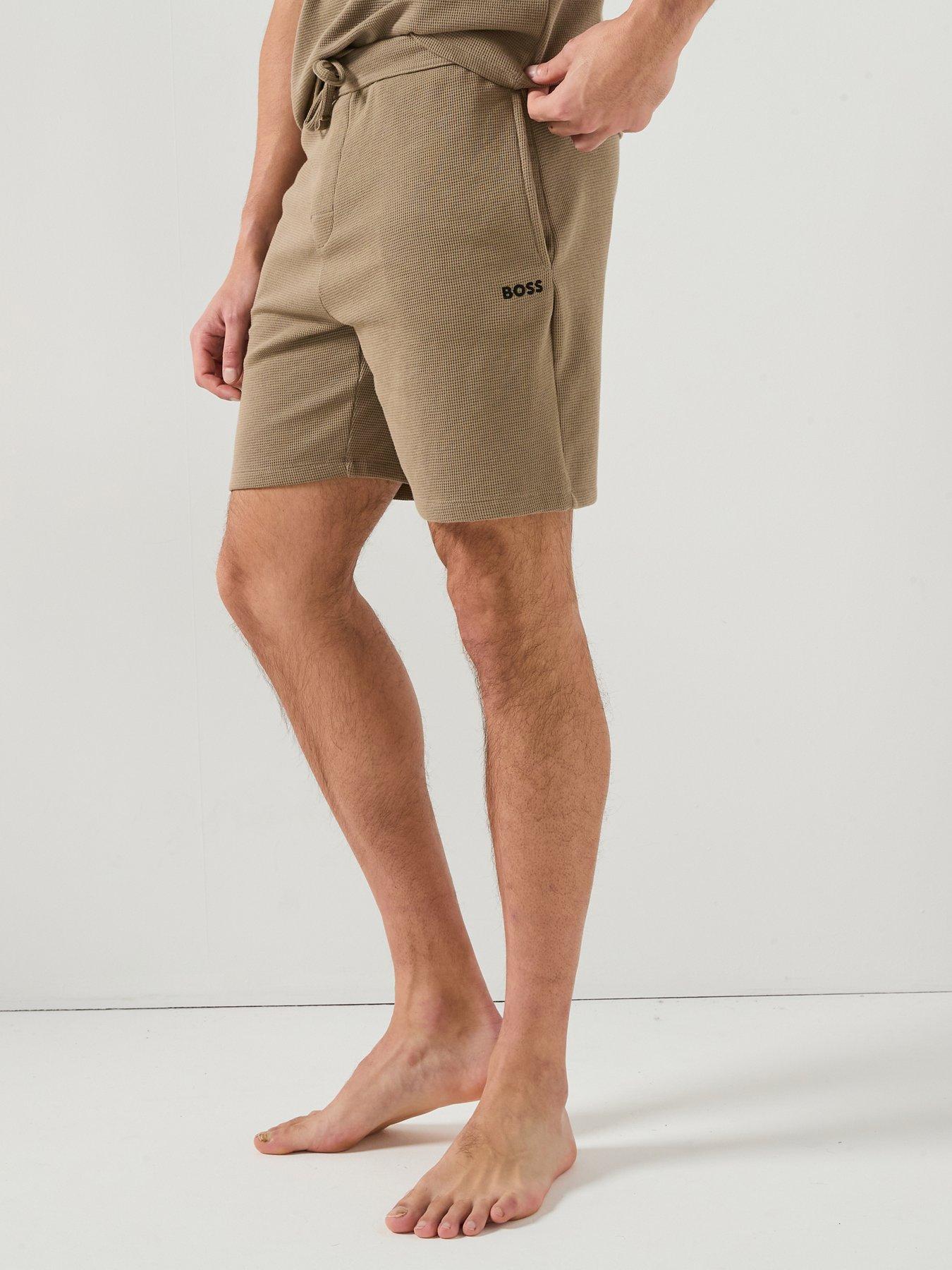 BOSS Waffle Loungewear Shorts - Brown