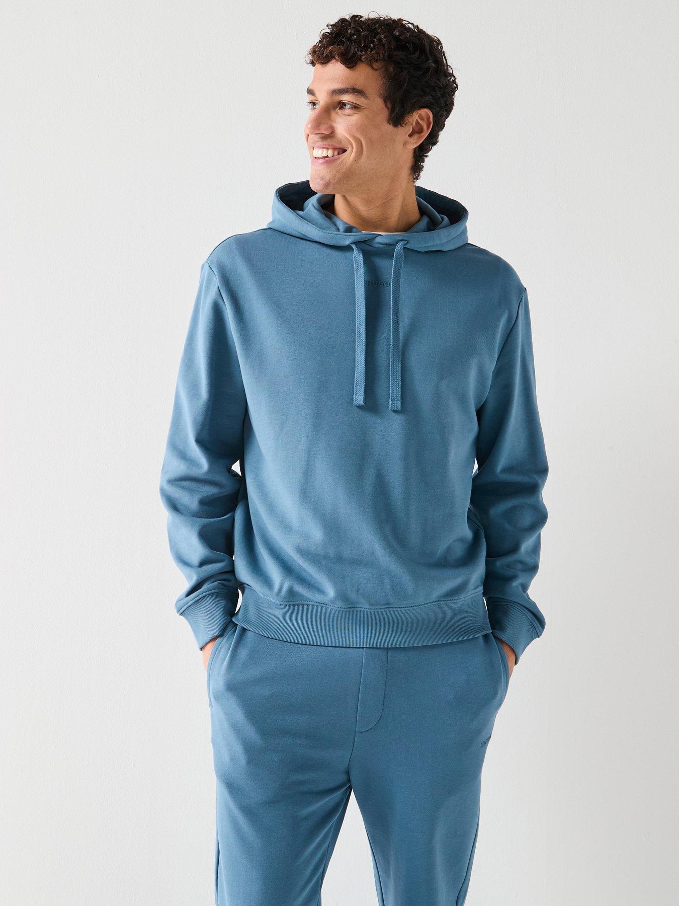 HUGO Dapodayote Jersey Tracksuit Hoodie, Blue, Size Xl, Men