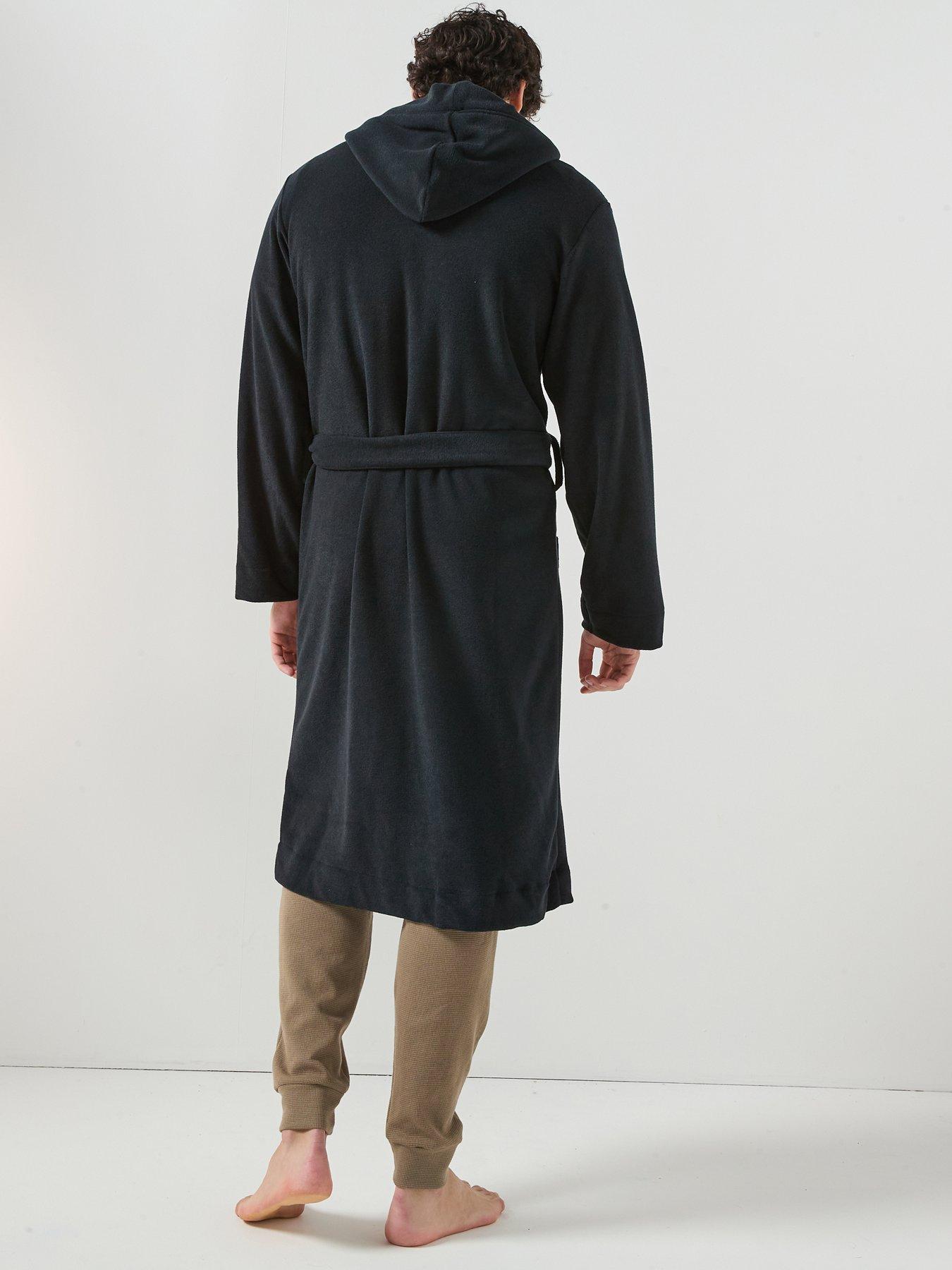 BOSS Bodywear Corporate Trim Terry Robe - Black | Very