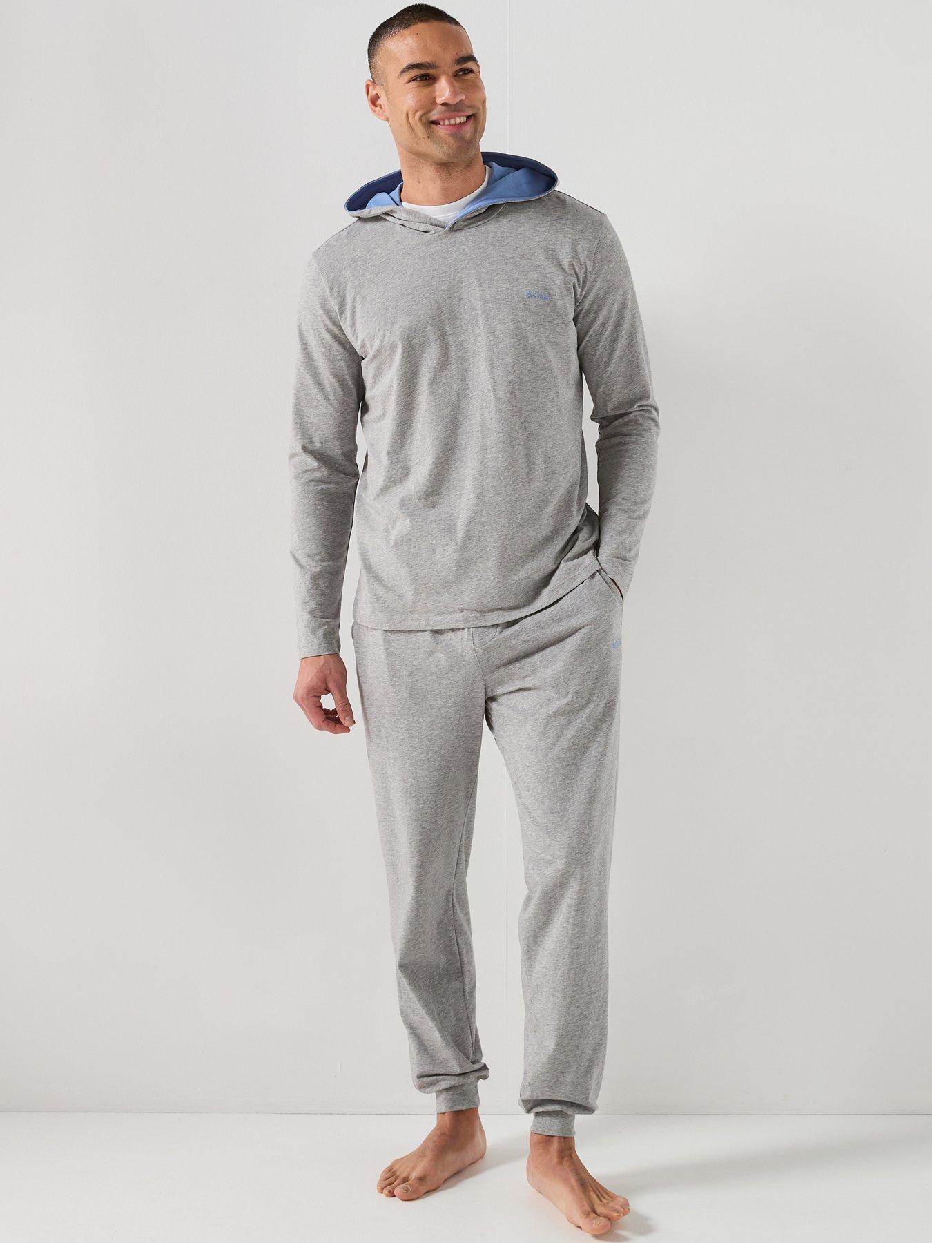 Image 3 of 5 of BOSS Bodywear Mix &amp; Match Lounge Overhead Hoodie - Grey