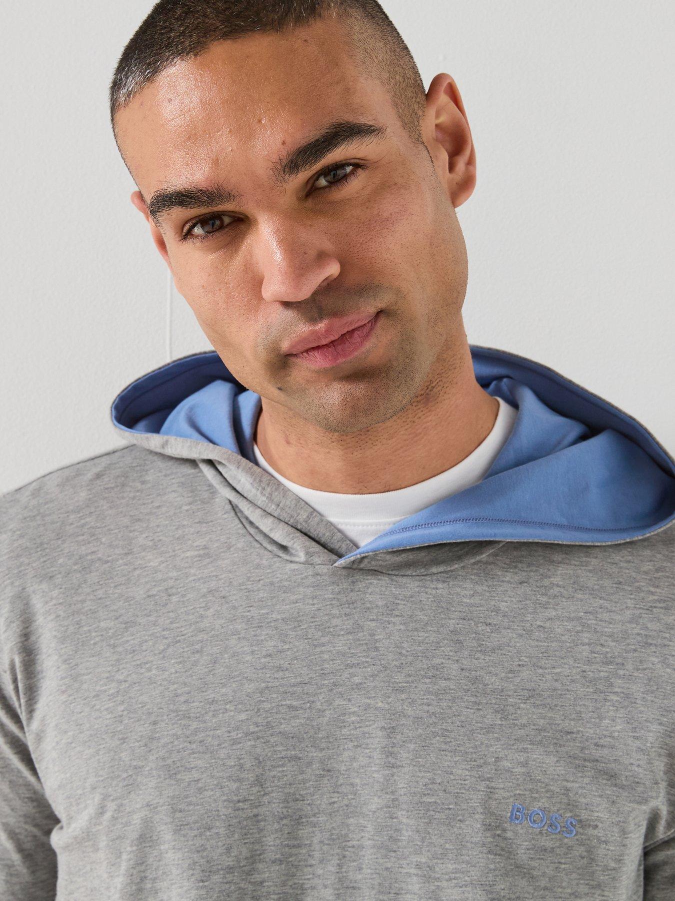 Image 4 of 5 of BOSS Bodywear Mix &amp; Match Lounge Overhead Hoodie - Grey