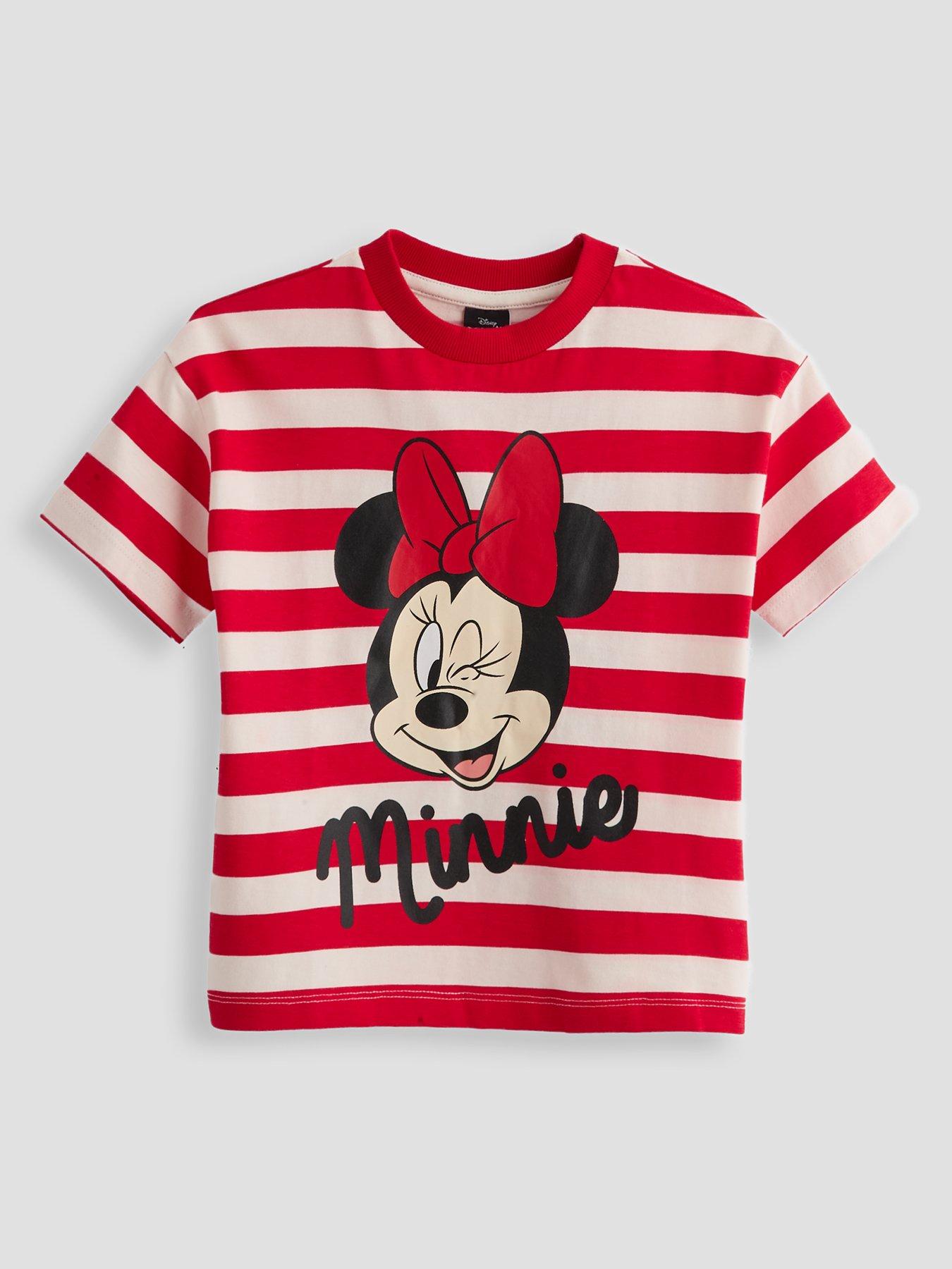 The Very Collection Minnie Mouse Stripe T-Shirt - Red
