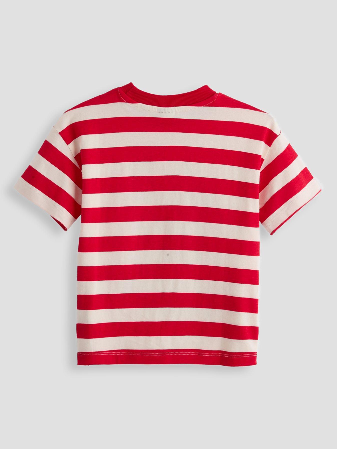 Image 2 of 5 of The Very Collection Minnie Mouse Stripe T-Shirt - Red