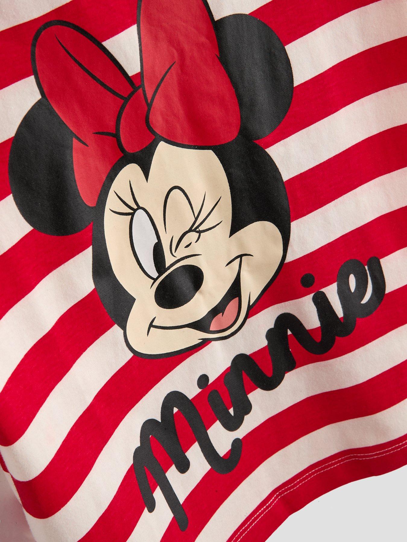 Image 3 of 5 of The Very Collection Minnie Mouse Stripe T-Shirt - Red