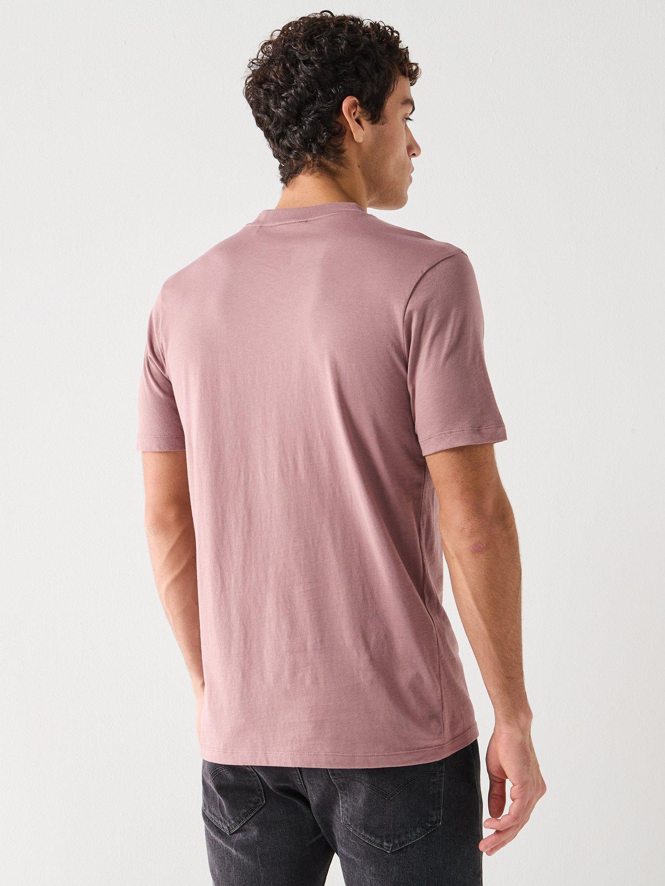 Image 2 of 5 of HUGO Dulivio Regular Fit Large Logo T-Shirt - Pink