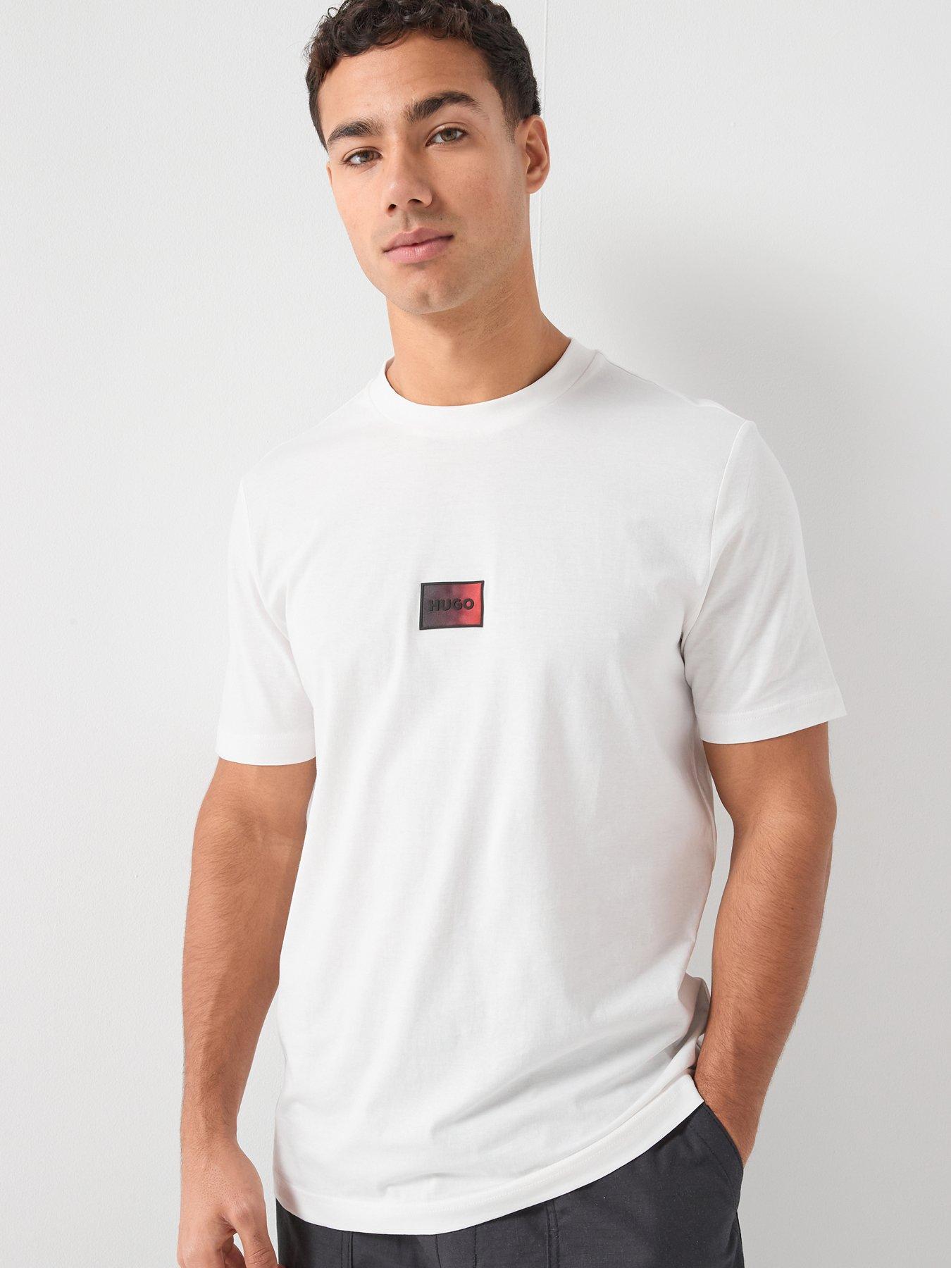 HUGO Hugo Danotie Gradient Badge Logo T-shirt - White