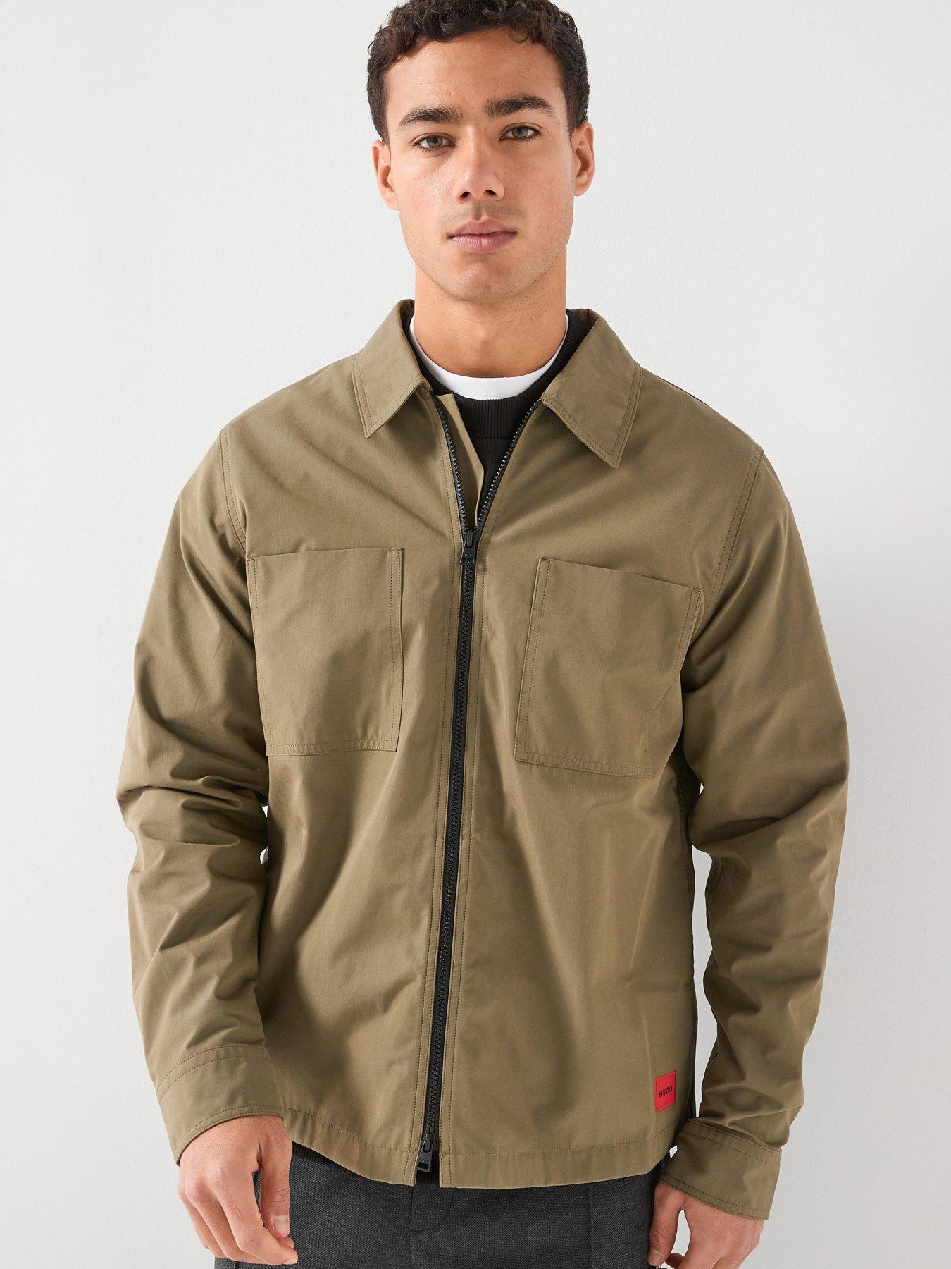 Hugo Evalom Zip Through Overshirt - Green