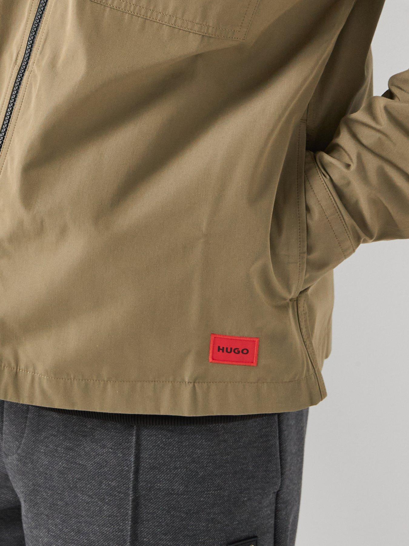 Image 5 of 6 of HUGO Evalom Zip Through Overshirt - Green