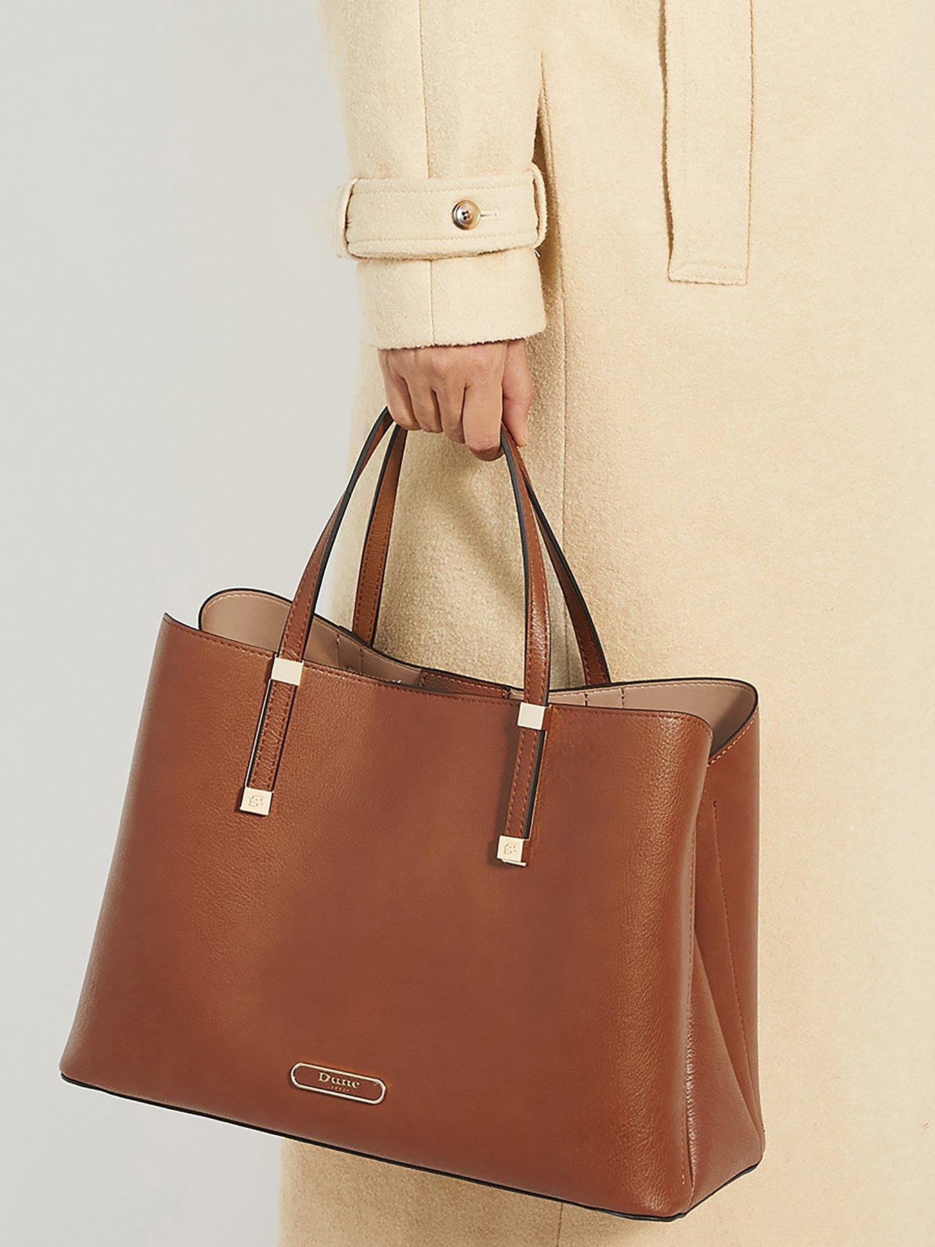 Dune London Dorry Branded Hardware Tote Bag - Tan
