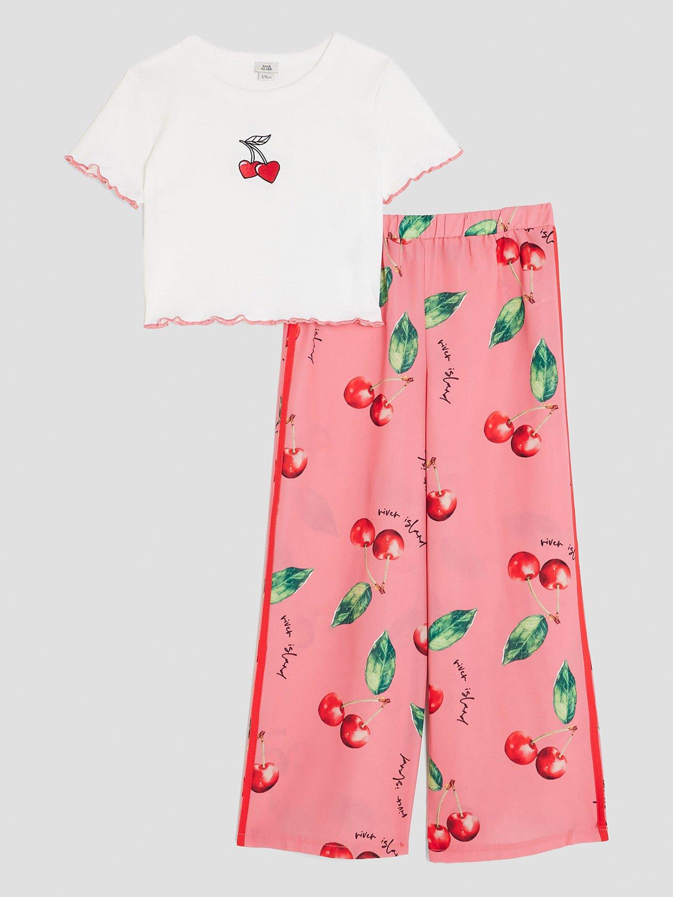 River Island Older Girls Cherry Trouser Set - Multi