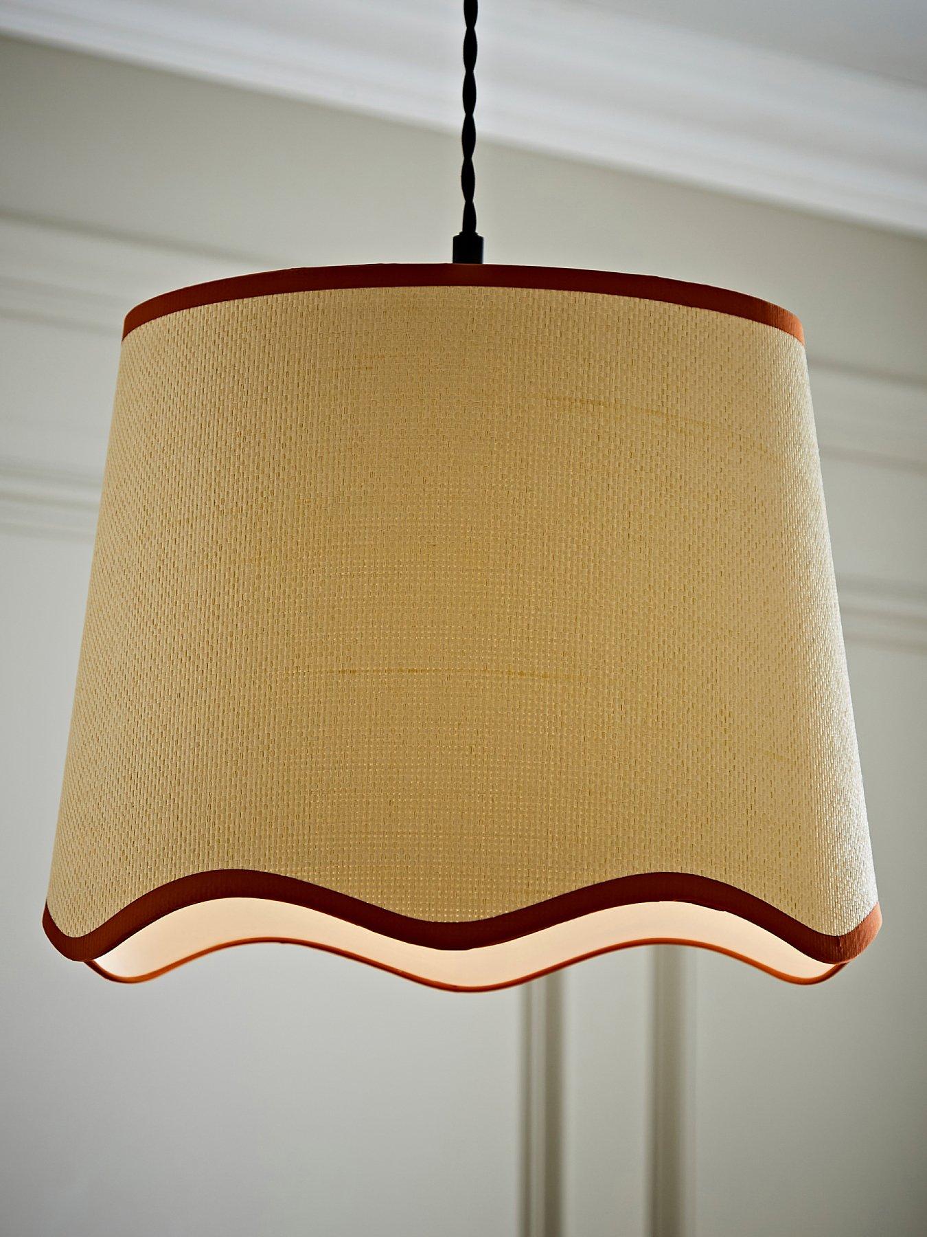 undefined Dutton Large Scallop Bottom Shade With Rust Trim