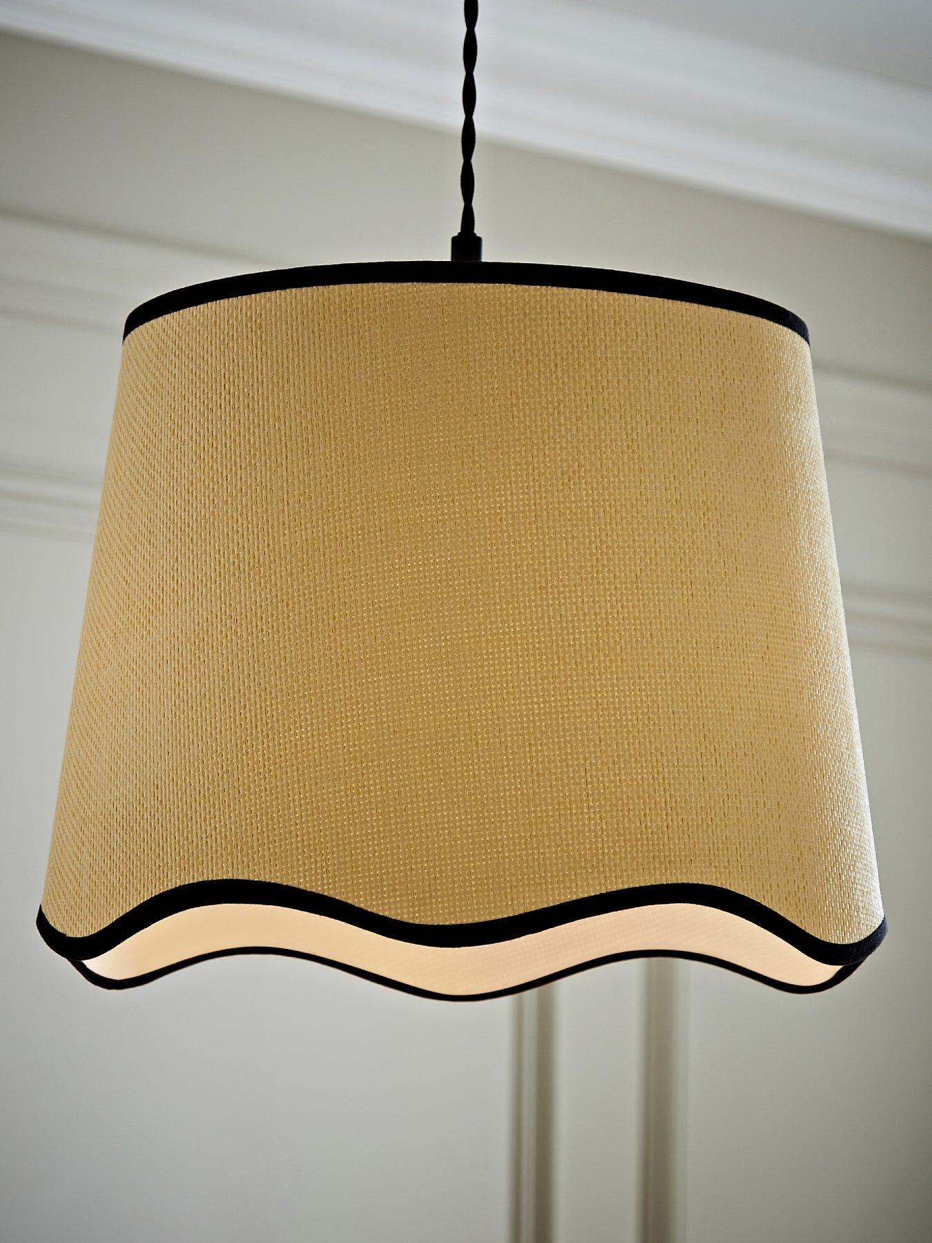 undefined Dutton Large Scallop Bottom Shade With Black Trim