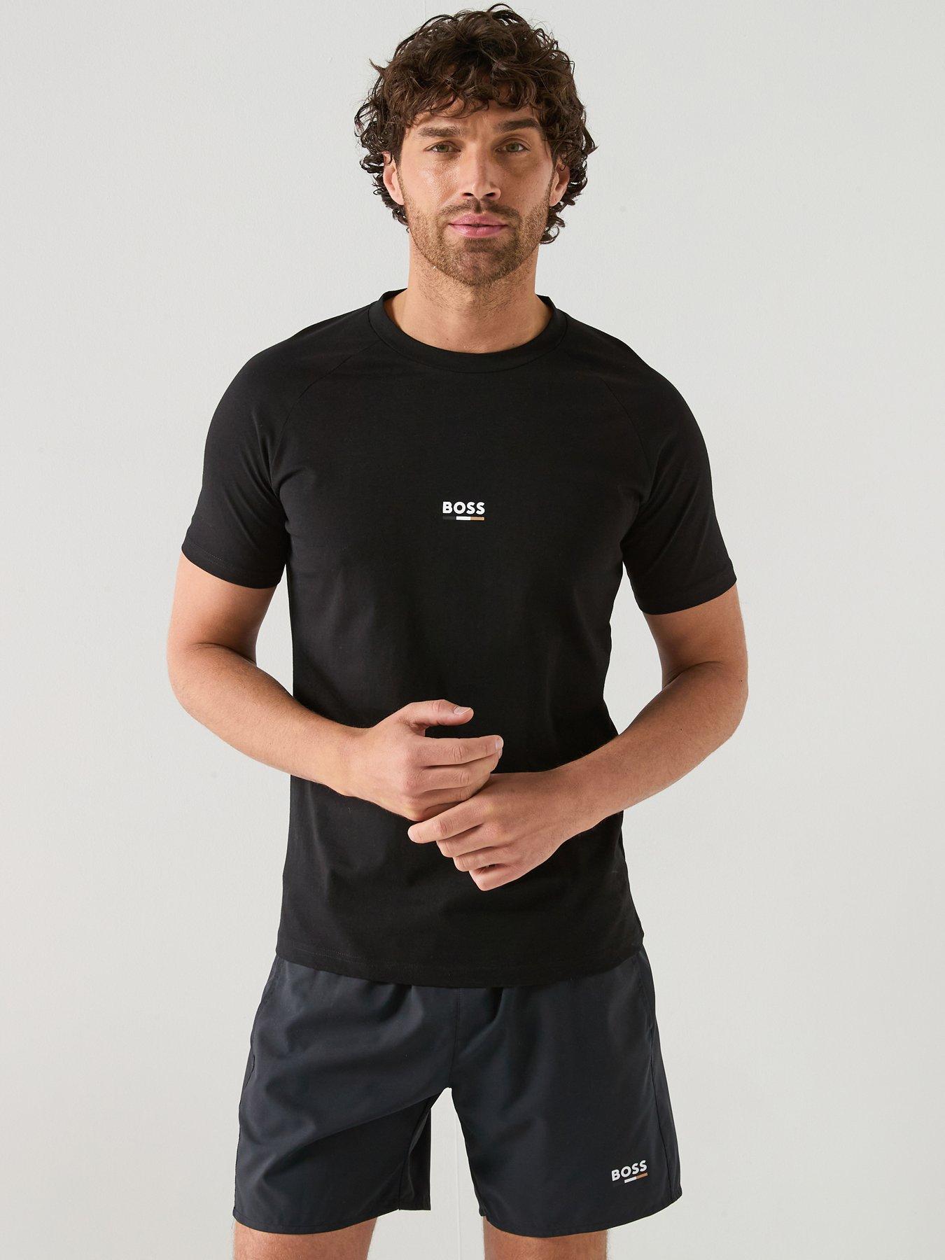 Image 1 of 5 of BOSS Bodywear Rn Slim Fit Stripe T-Shirt - Black