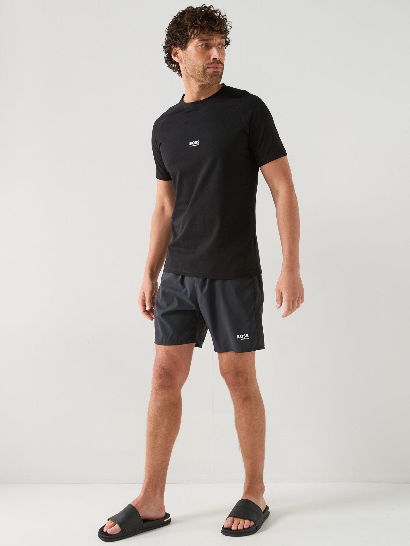 Image 3 of 5 of BOSS Bodywear Rn Slim Fit Stripe T-Shirt - Black