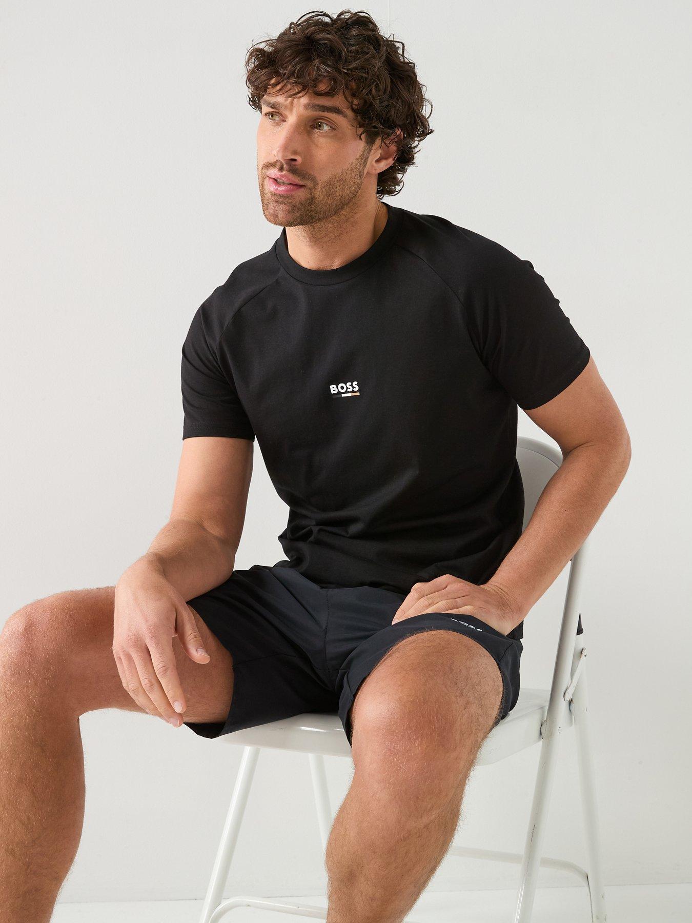 Image 4 of 5 of BOSS Bodywear Rn Slim Fit Stripe T-Shirt - Black