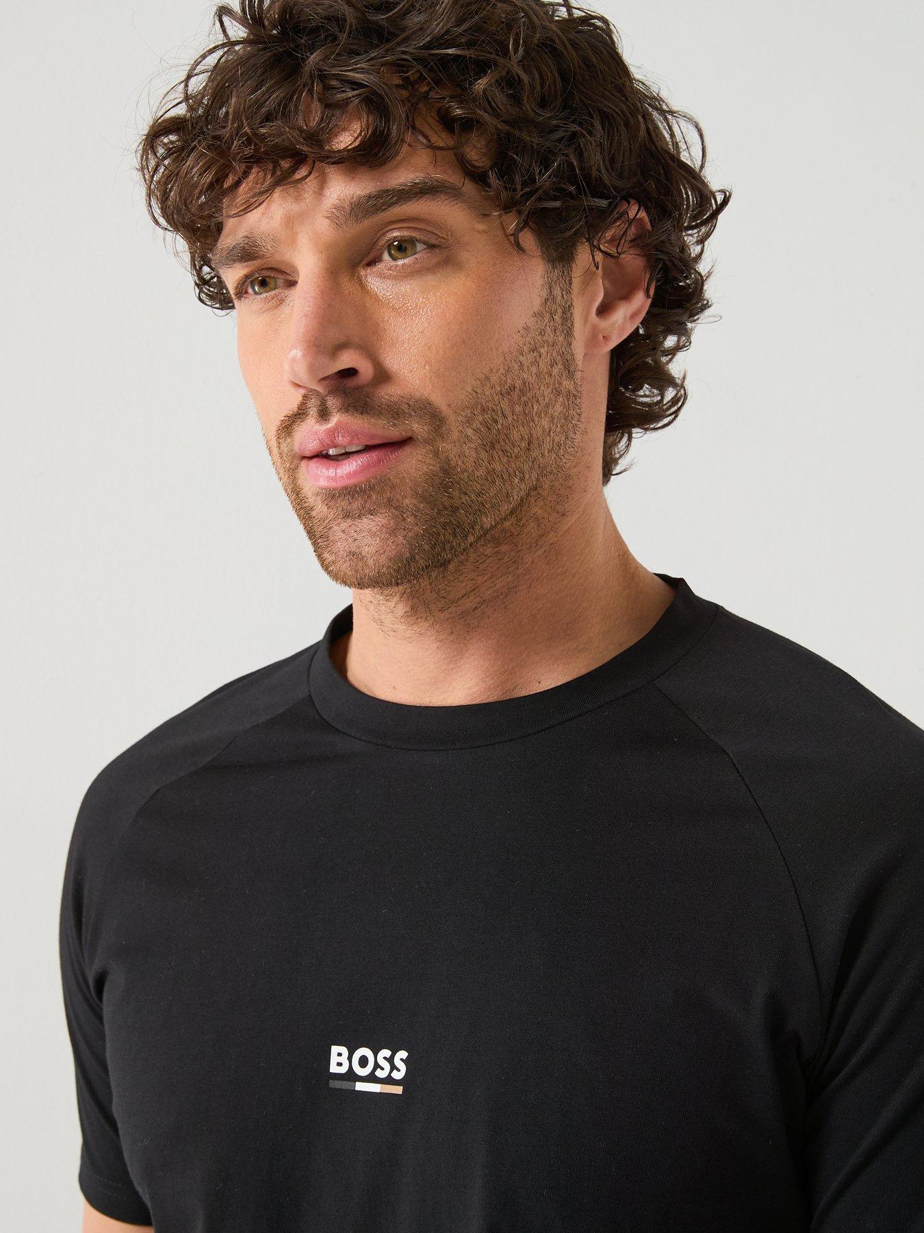 Image 5 of 5 of BOSS Bodywear Rn Slim Fit Stripe T-Shirt - Black