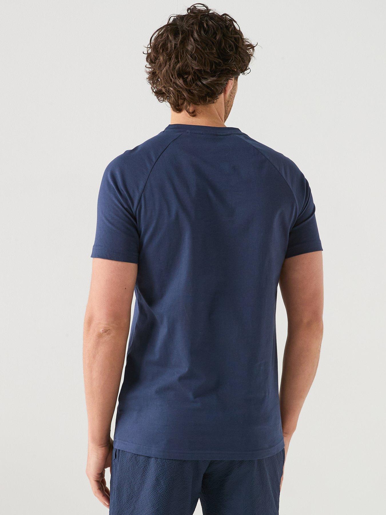 Image 2 of 5 of BOSS Bodywear Rn Slim Fit Stripe T-Shirt - Navy