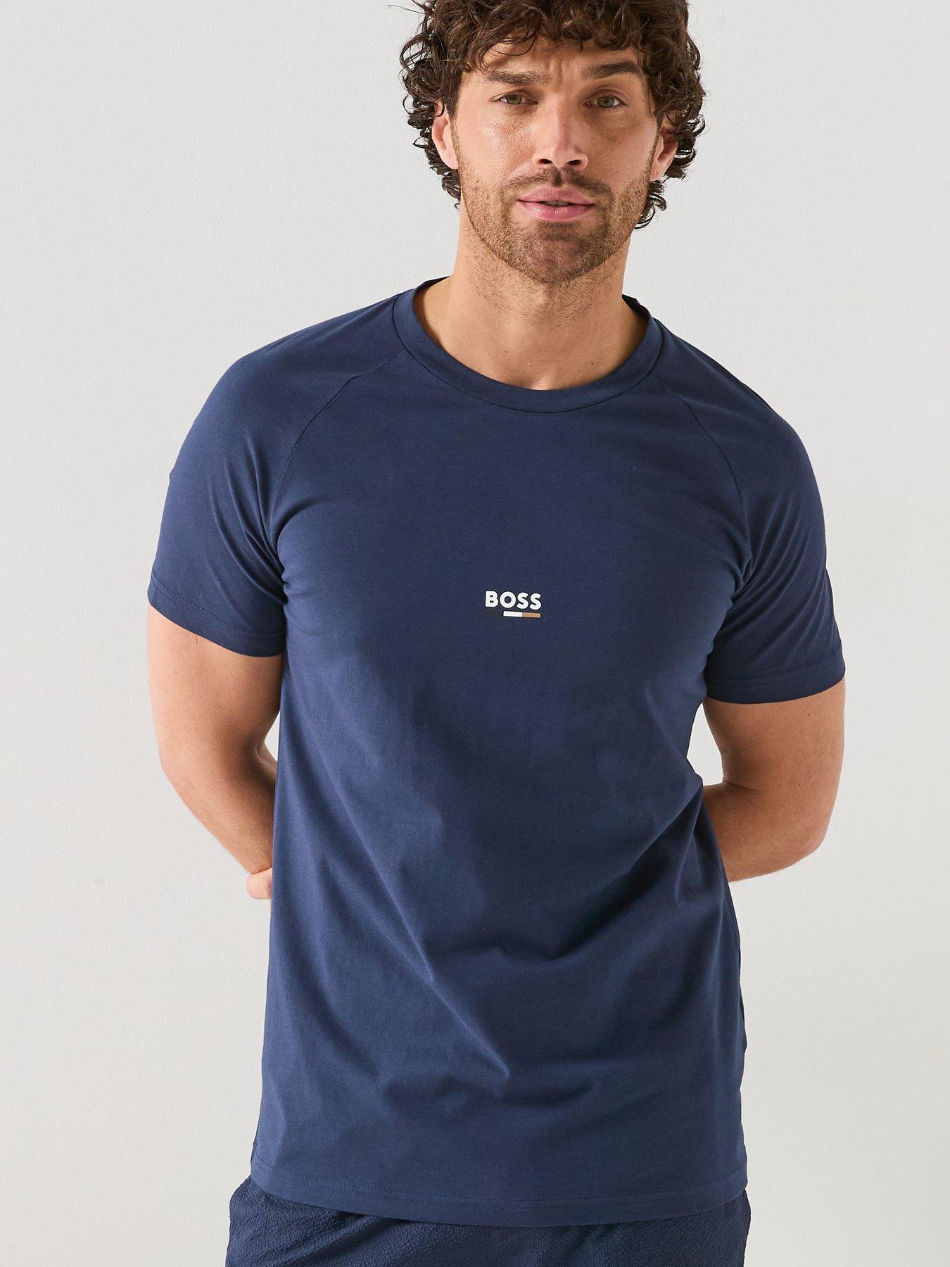 Image 5 of 5 of BOSS Bodywear Rn Slim Fit Stripe T-Shirt - Navy
