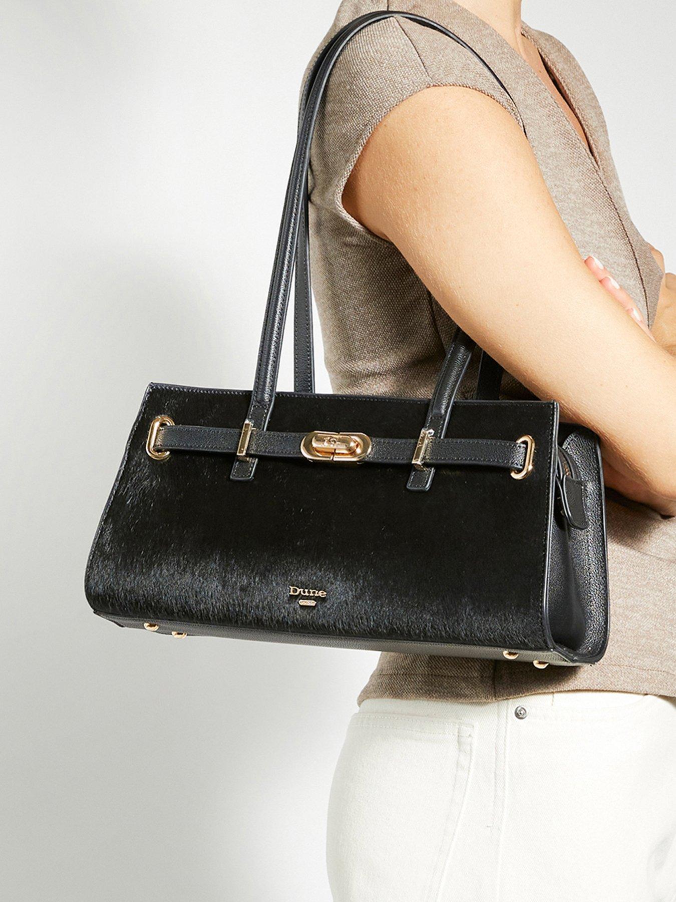 Dune London Depend Leather Shoulder Bag - Black