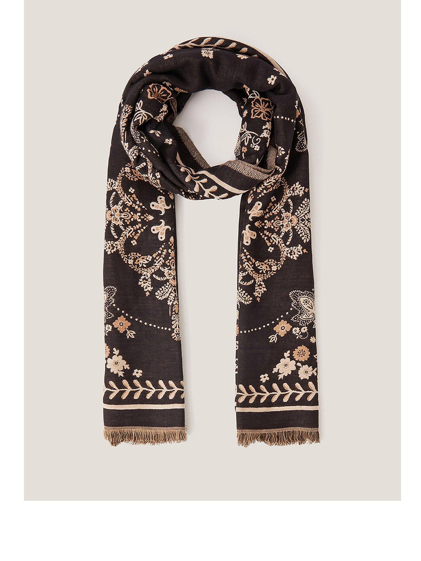 Monsoon Sammi Medallion Scarf - Navy