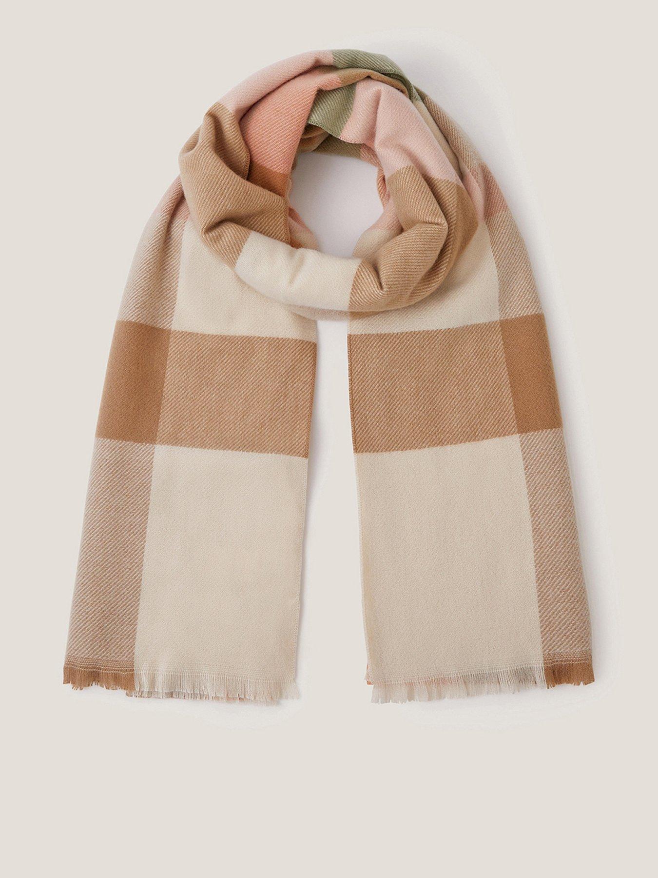 Monsoon Essa Light Check Scarf - Pink