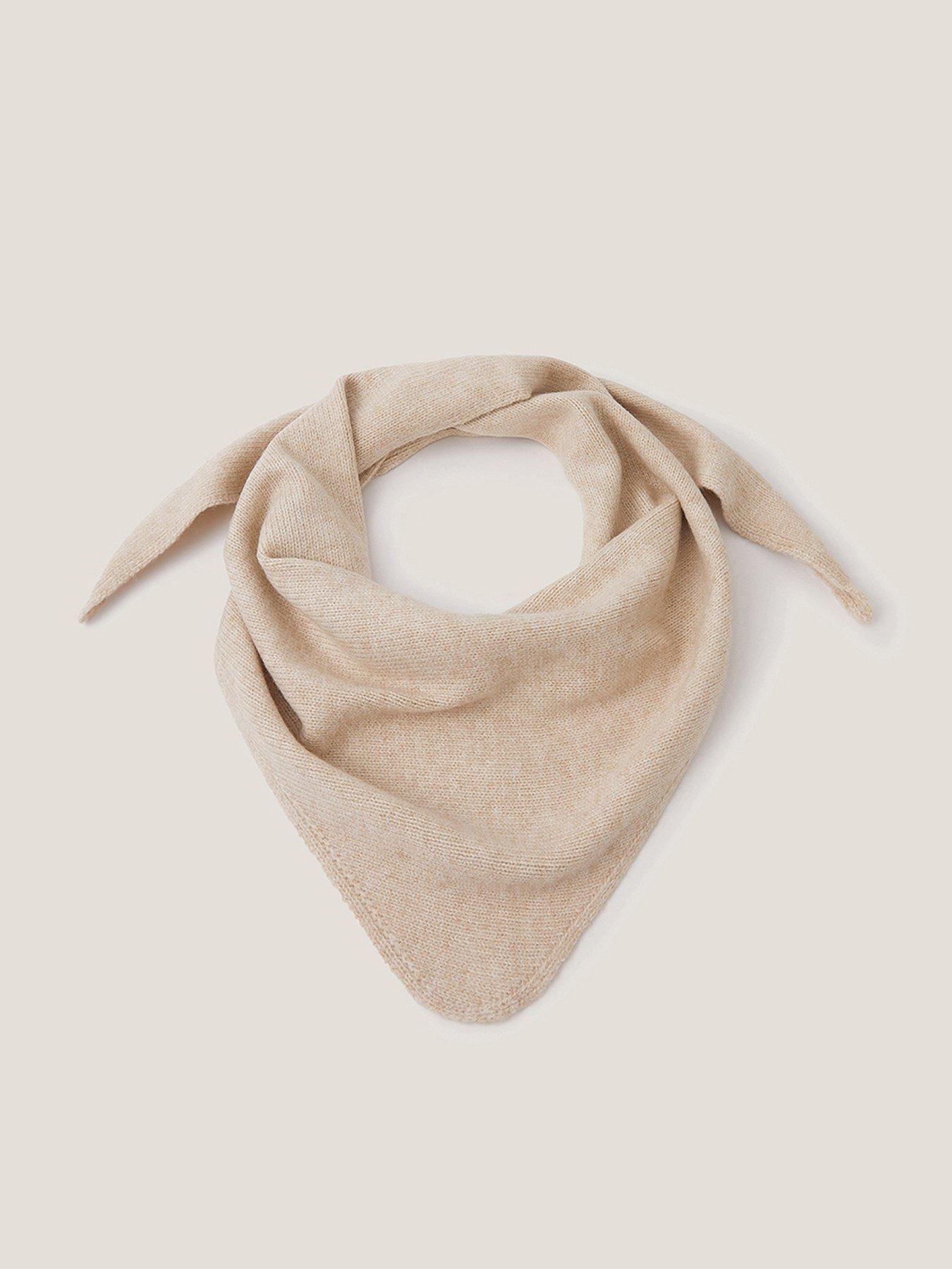 Monsoon Fae Knit Triangle Scarf - Neutral