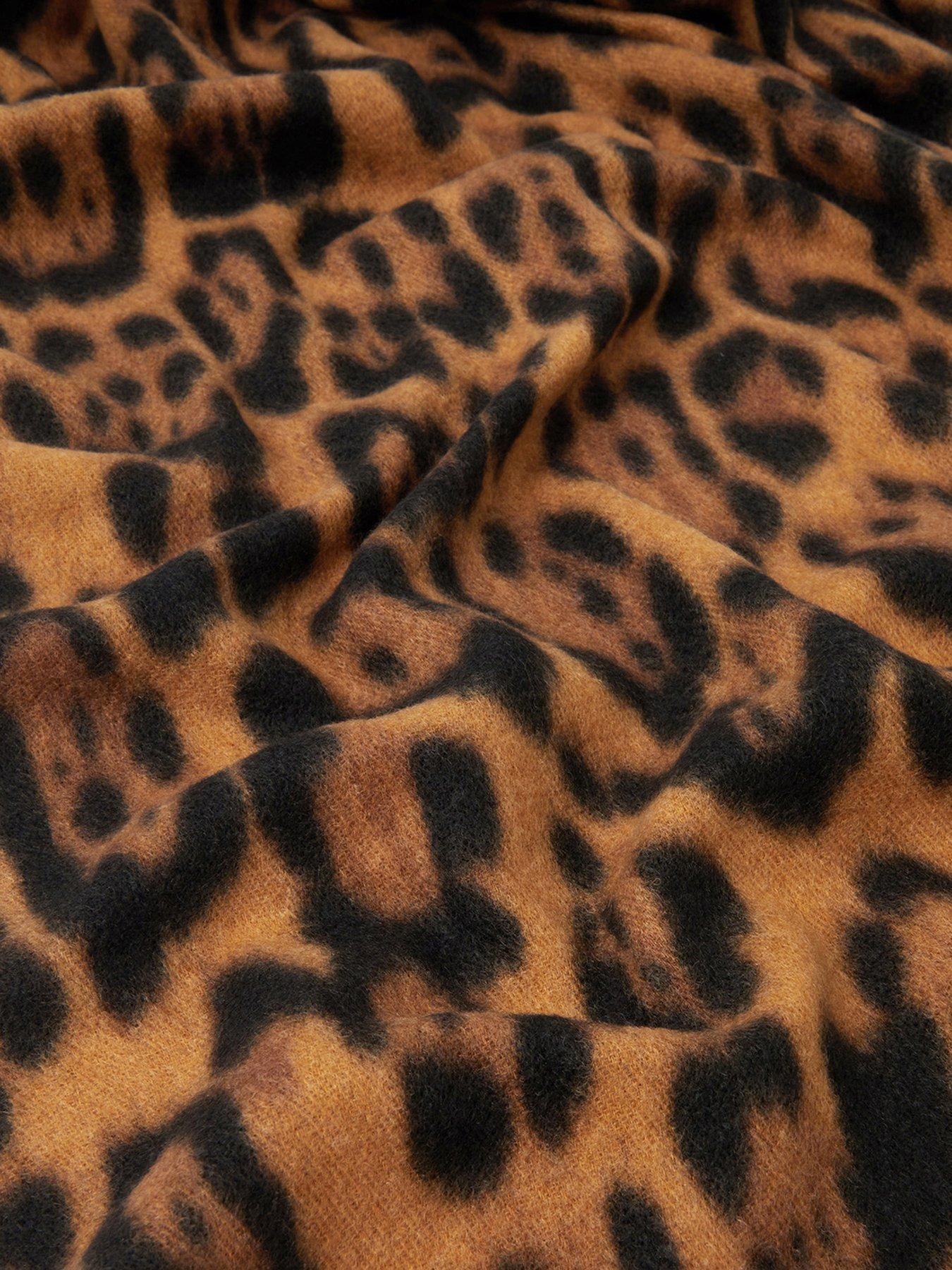 Image 2 of 2 of Monsoon Lottie Leopard Scarf - Neutral