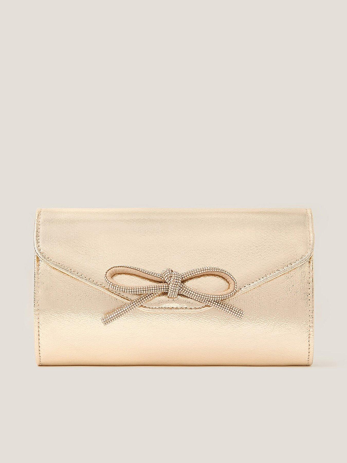 undefined Sia Diamante Bow Clutch - Gold