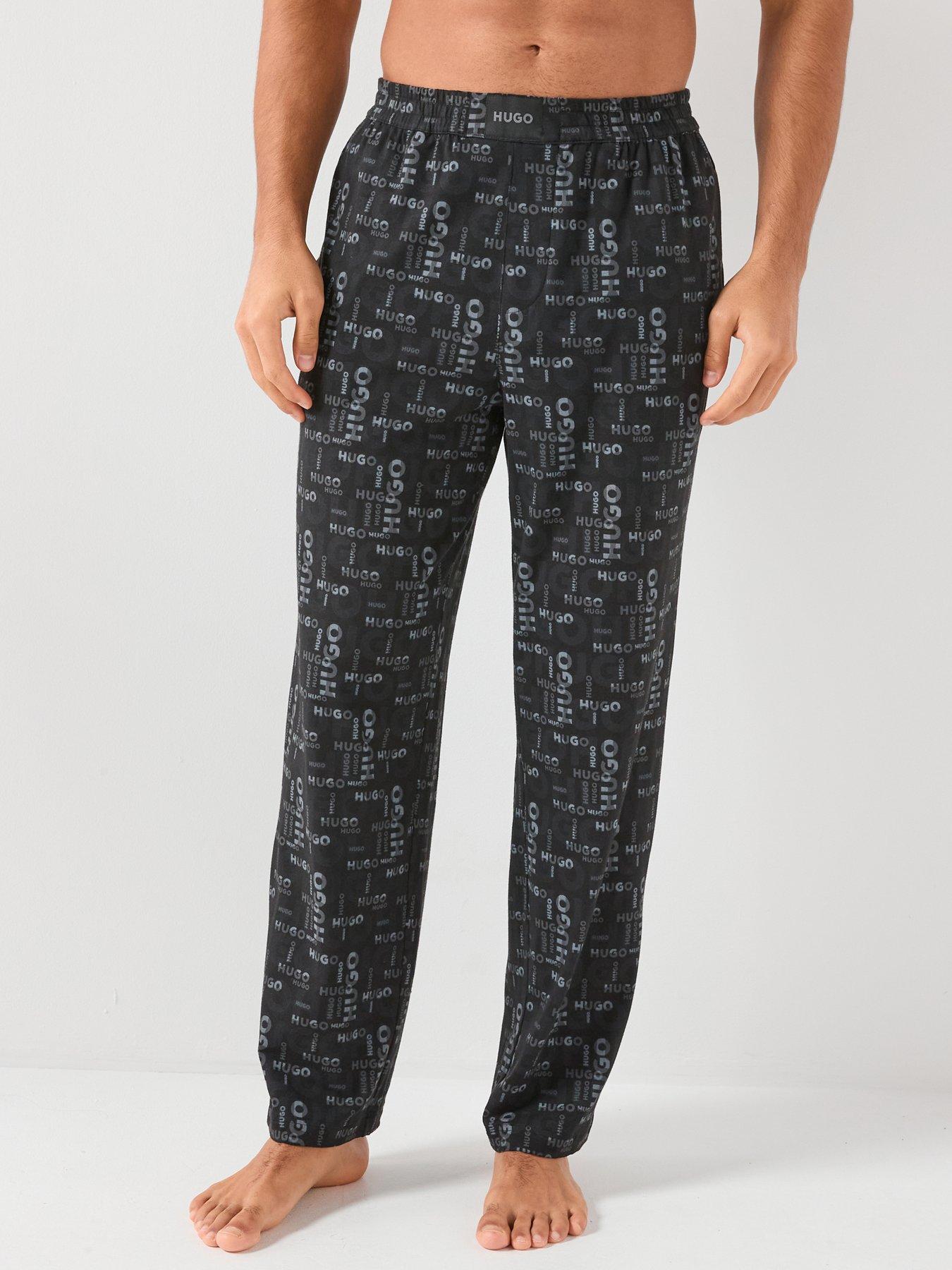 Image 1 of 5 of HUGO Bodywear Mael All Over Print Pyjama Bottoms - Grey