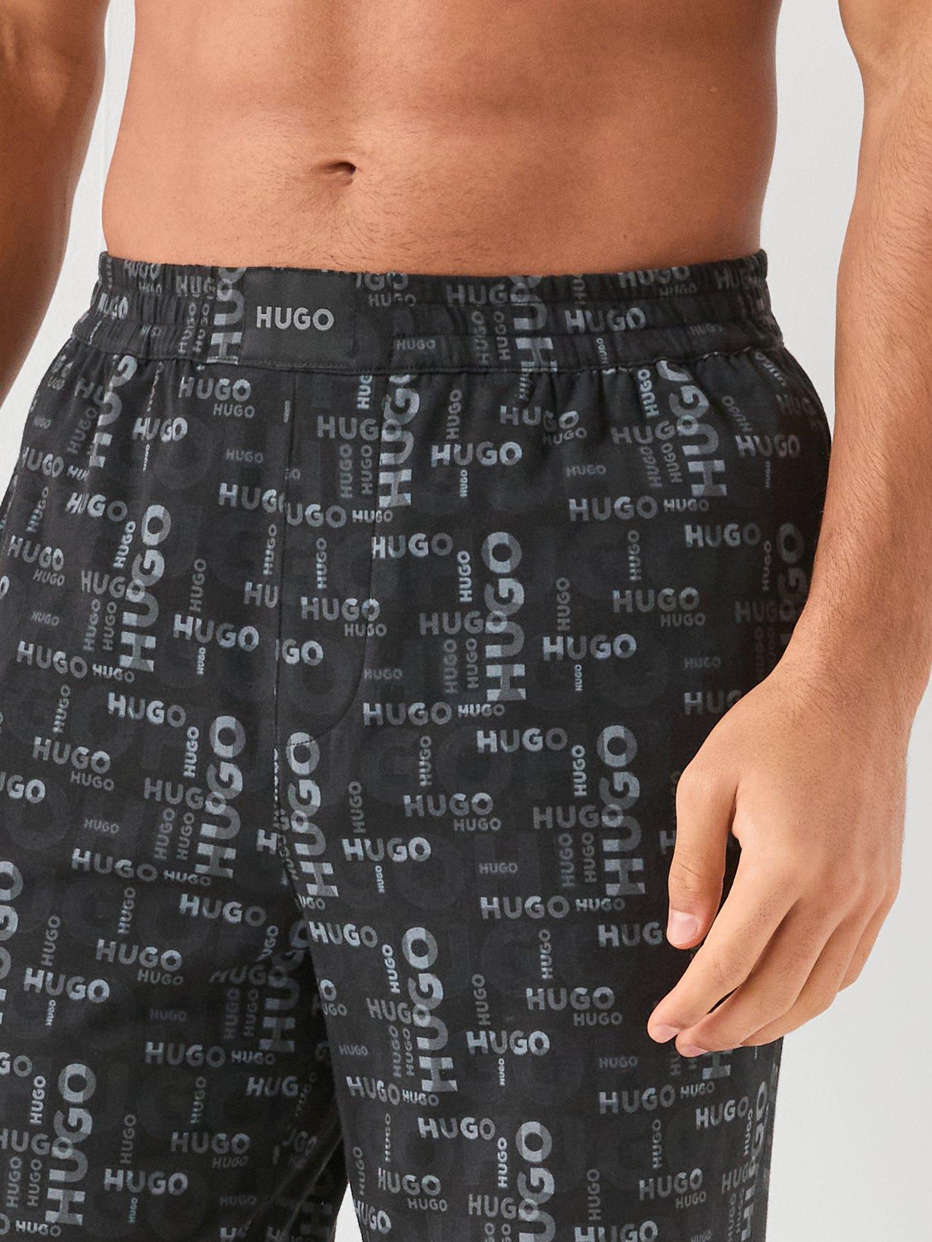 Image 4 of 5 of HUGO Bodywear Mael All Over Print Pyjama Bottoms - Grey